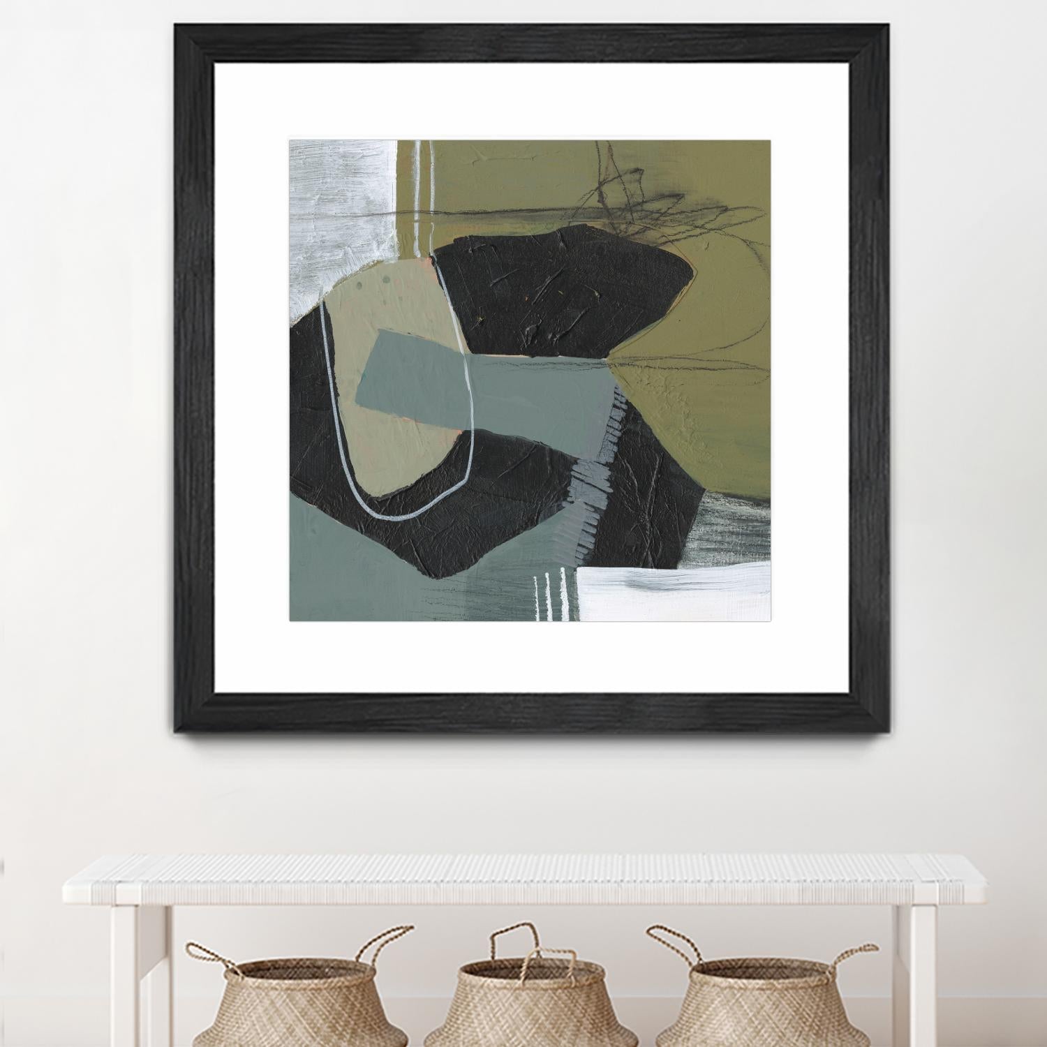 Puzzle in Neutrals II by Jennifer Goldberger on GIANT ART - beige abstract