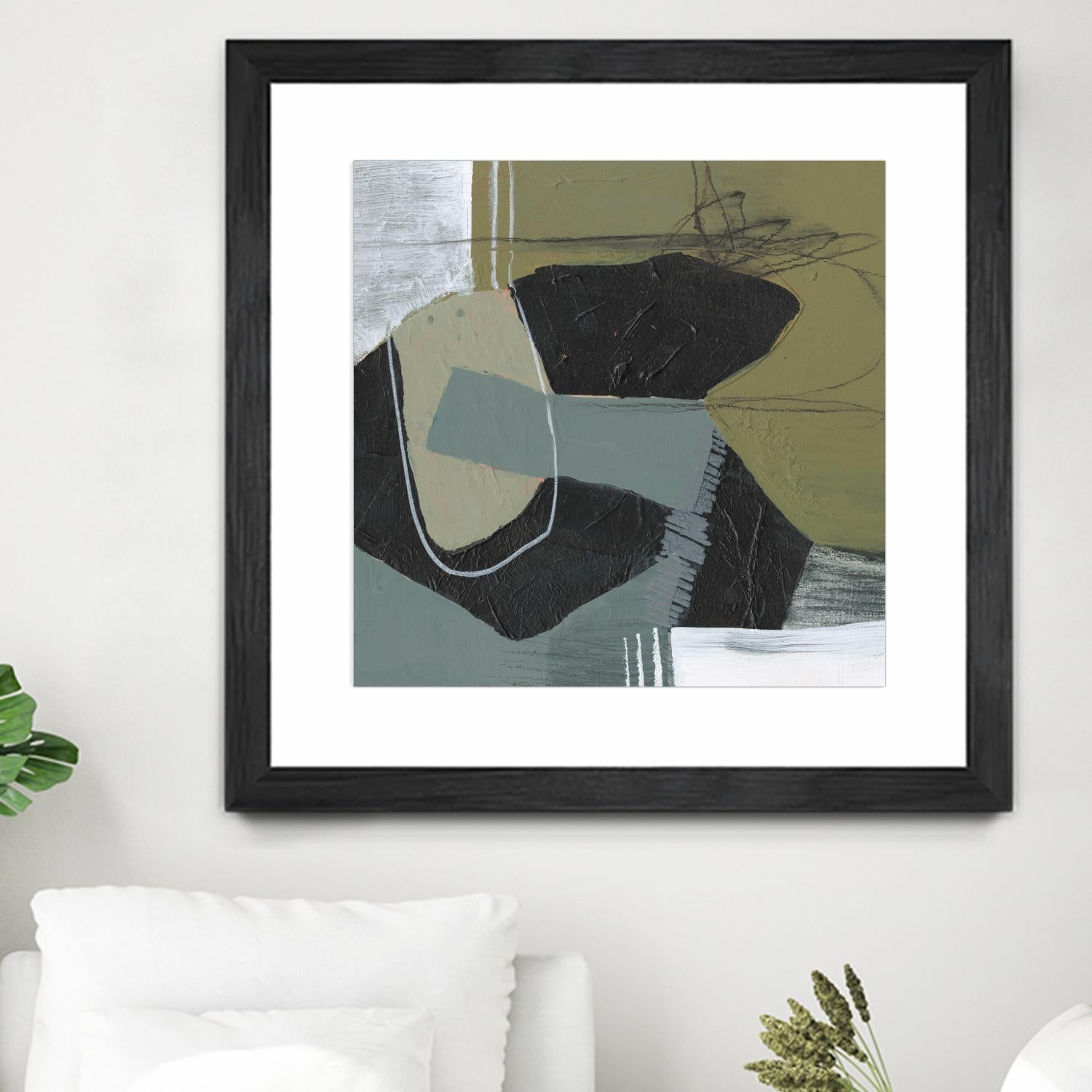 Puzzle in Neutrals II by Jennifer Goldberger on GIANT ART - beige abstract