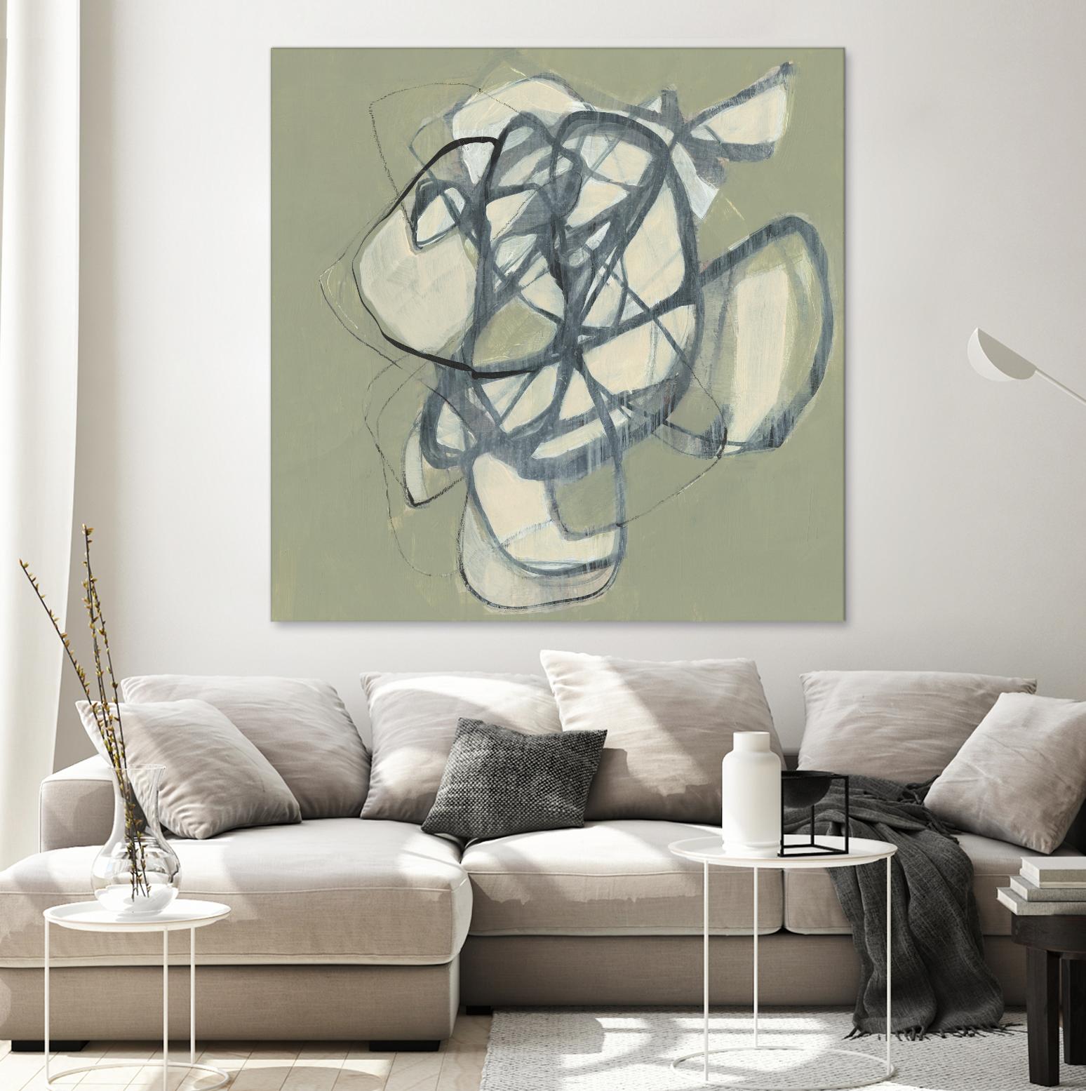 Interweb I by Jennifer Goldberger on GIANT ART - green abstract abstract