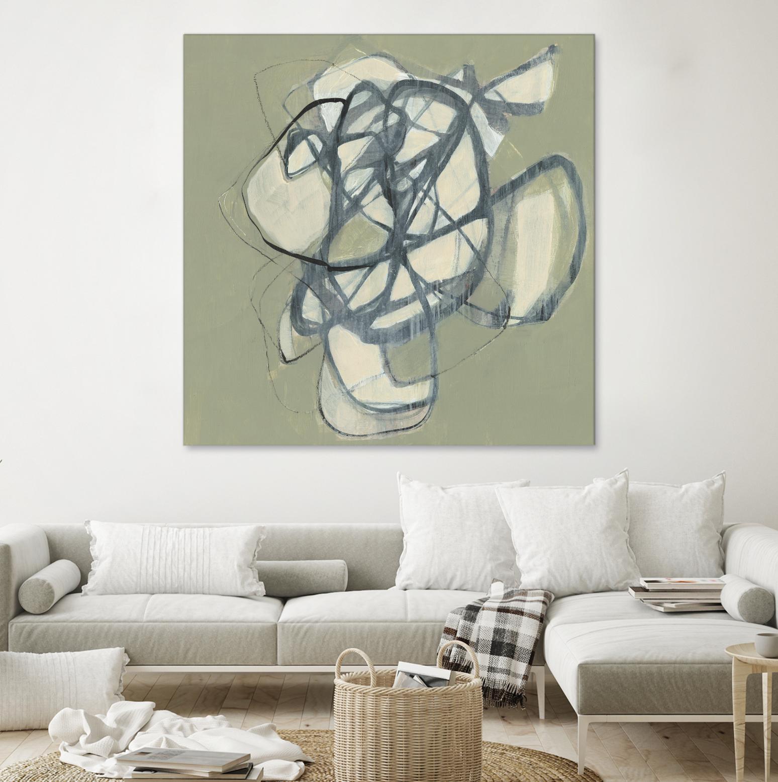 Interweb I by Jennifer Goldberger on GIANT ART - green abstract abstract