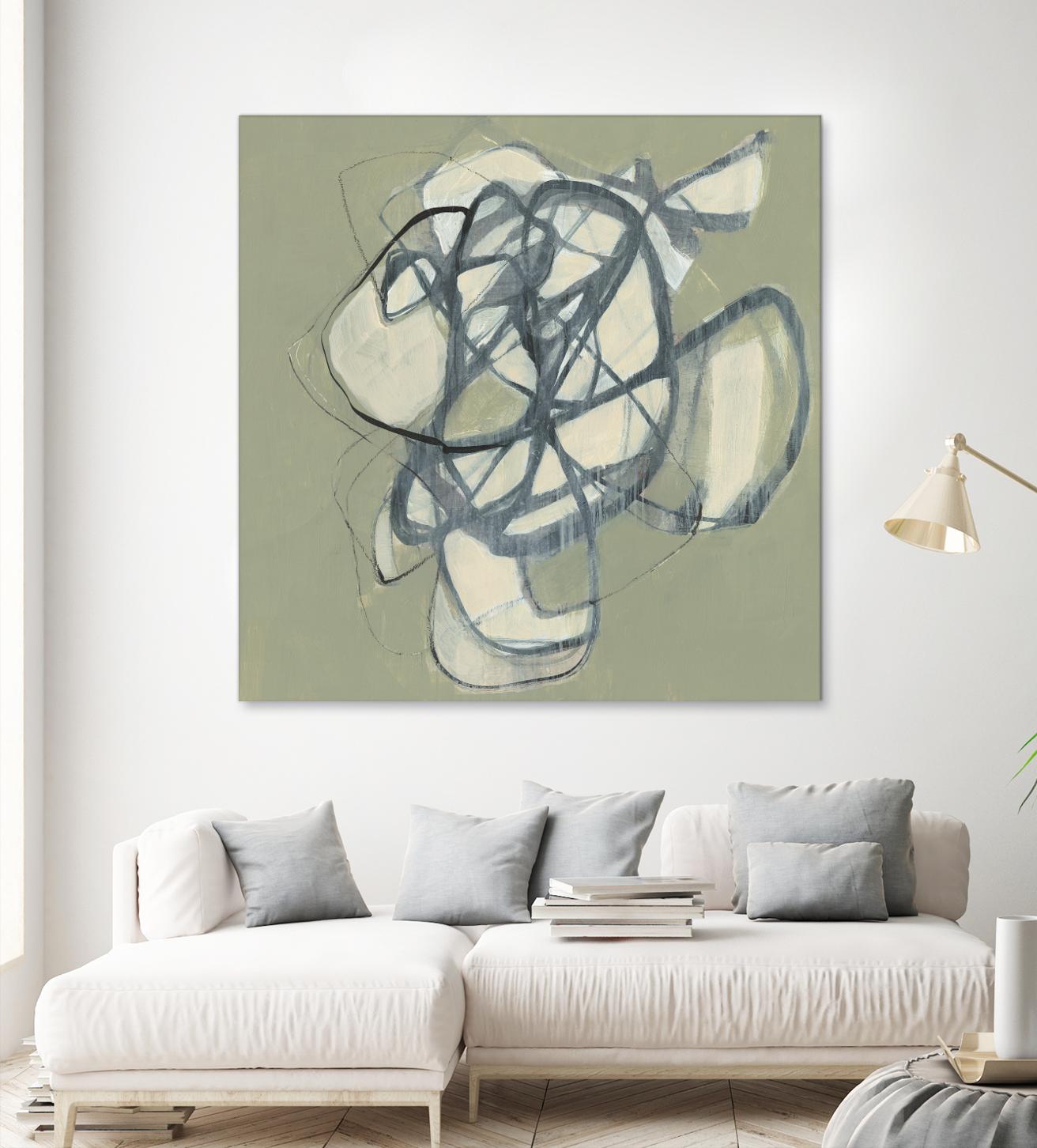 Interweb I by Jennifer Goldberger on GIANT ART - green abstract abstract