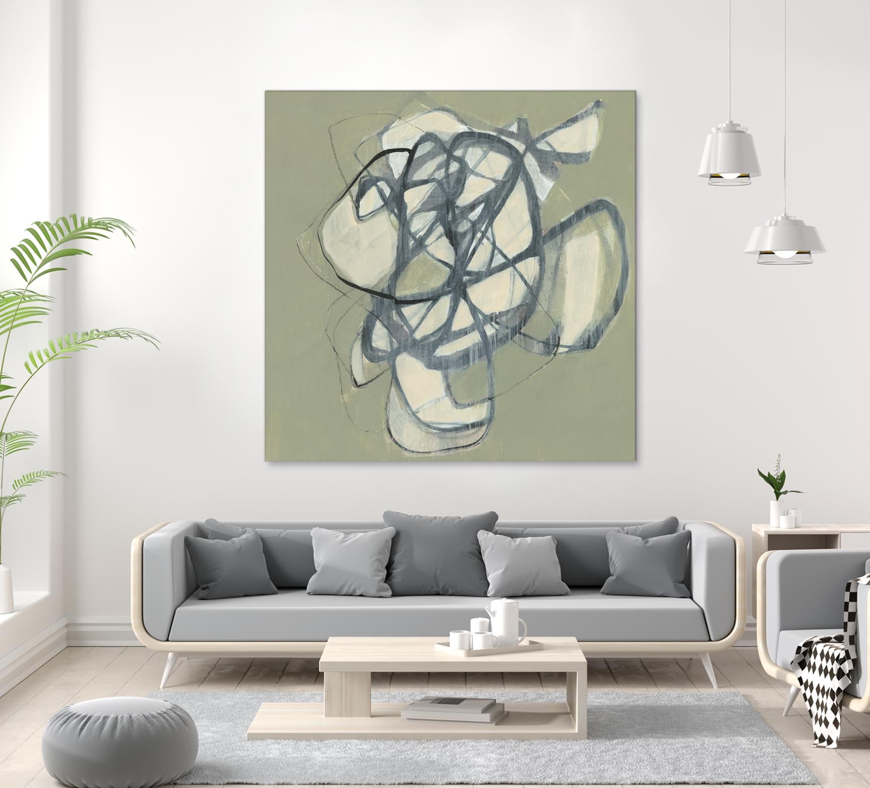 Interweb I by Jennifer Goldberger on GIANT ART - green abstract abstract