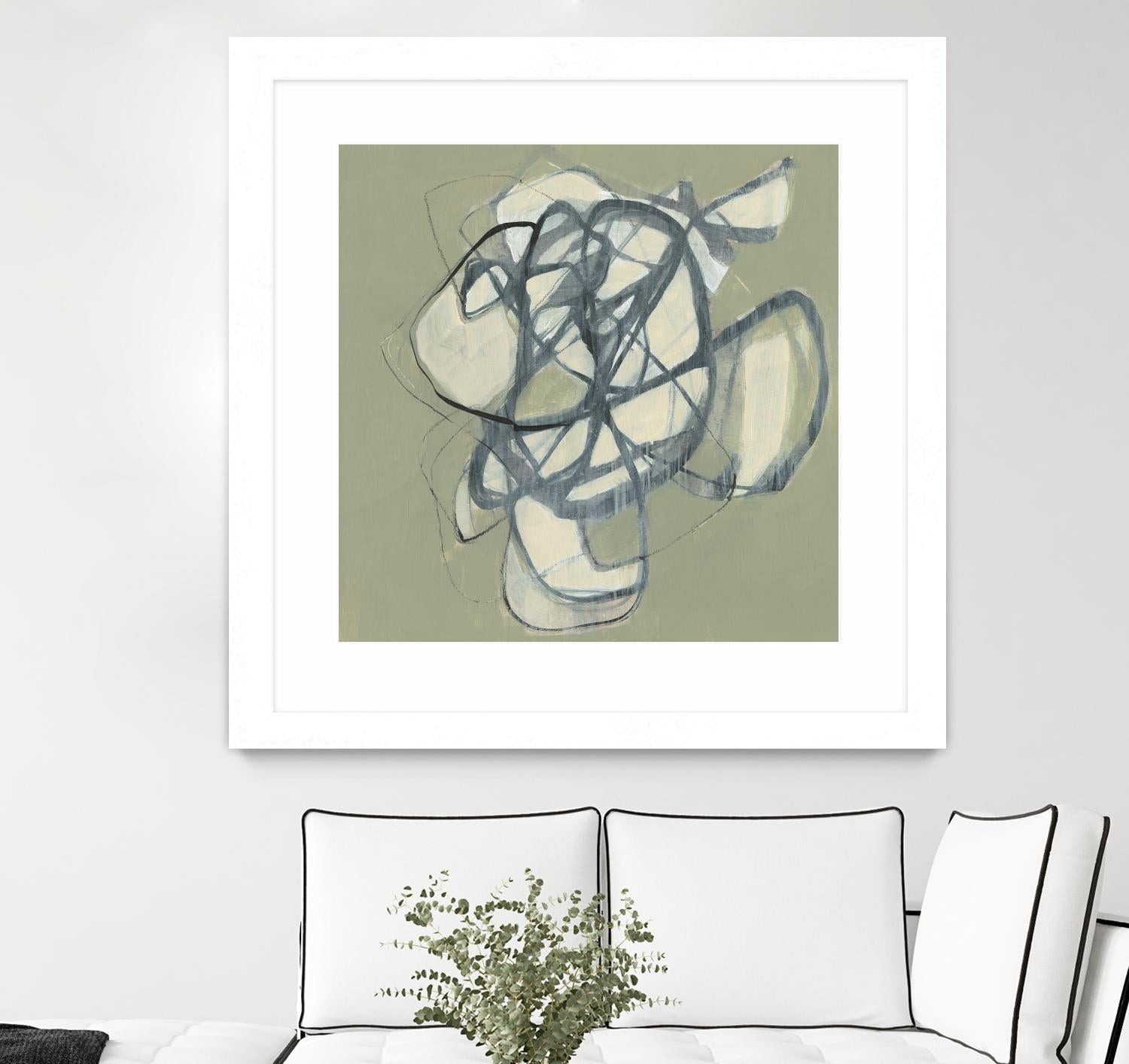 Interweb I by Jennifer Goldberger on GIANT ART - green abstract abstract