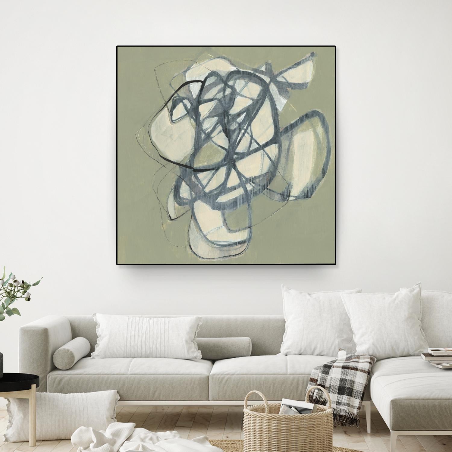 Interweb I by Jennifer Goldberger on GIANT ART - green abstract abstract