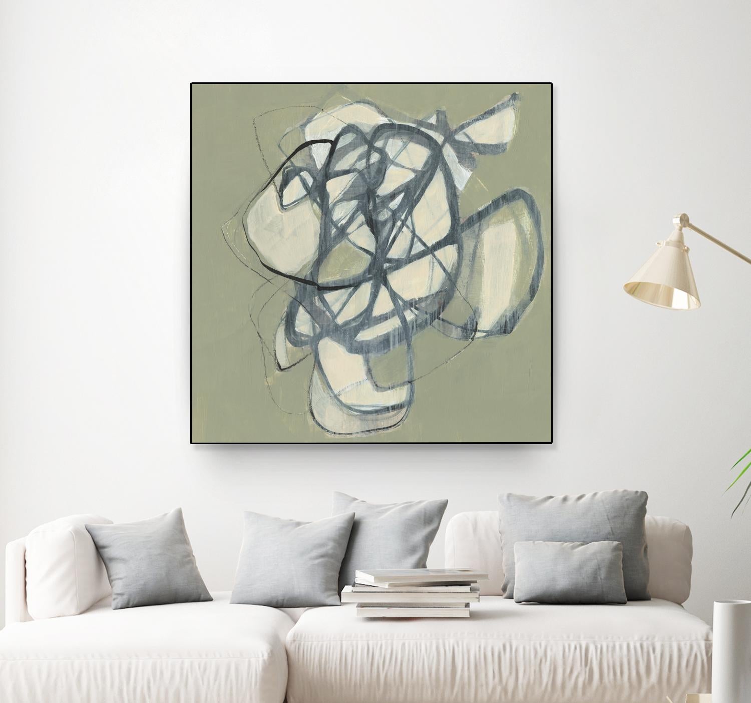 Interweb I by Jennifer Goldberger on GIANT ART - green abstract abstract