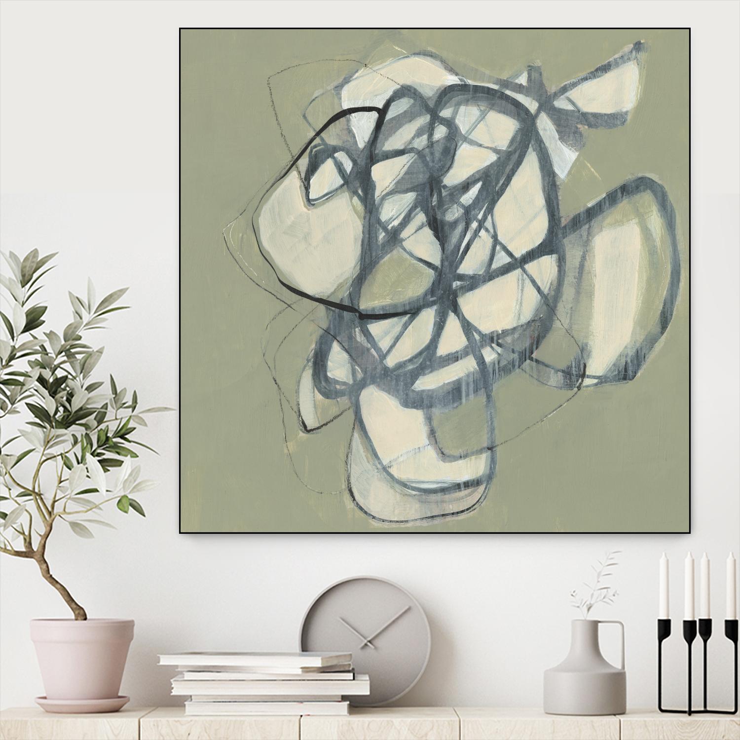 Interweb I by Jennifer Goldberger on GIANT ART - green abstract abstract