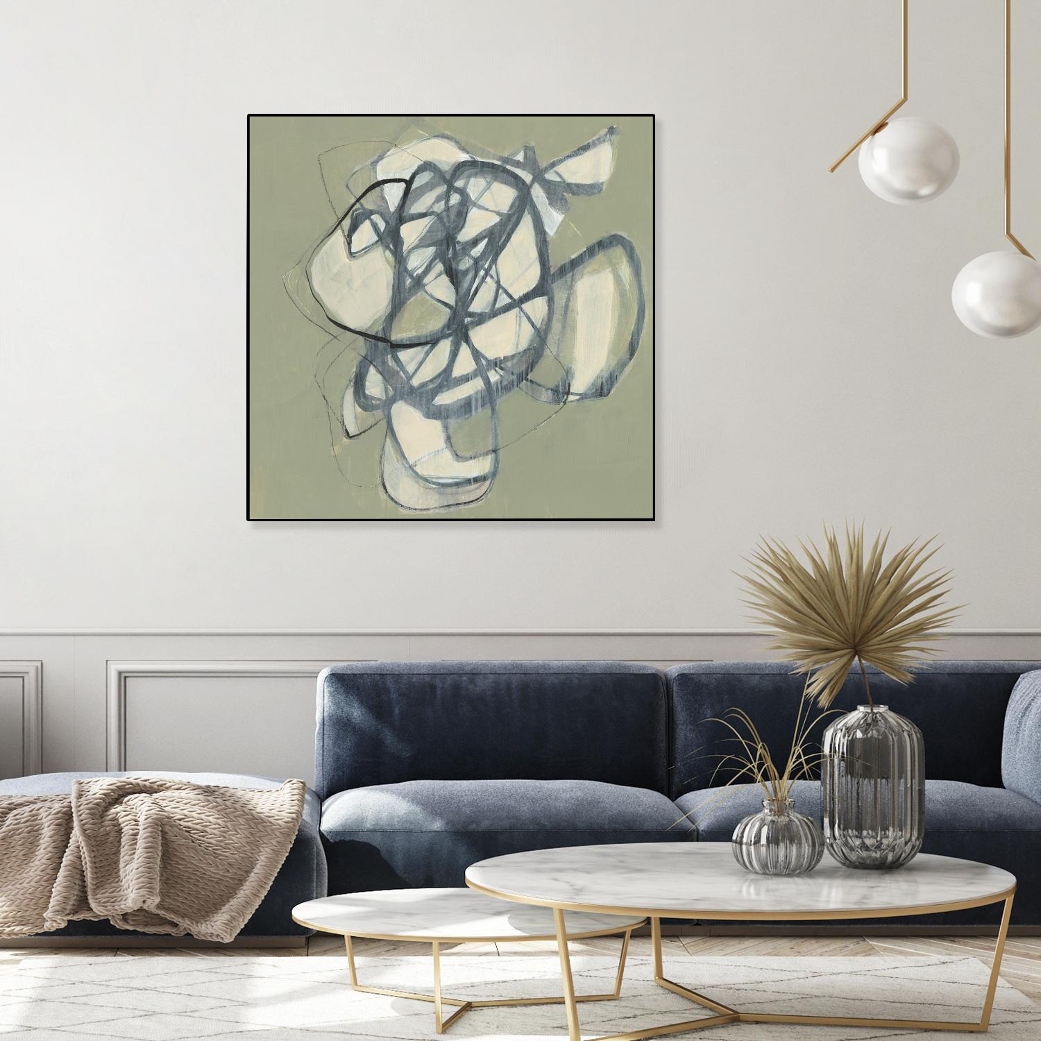 Interweb I by Jennifer Goldberger on GIANT ART - green abstract abstract