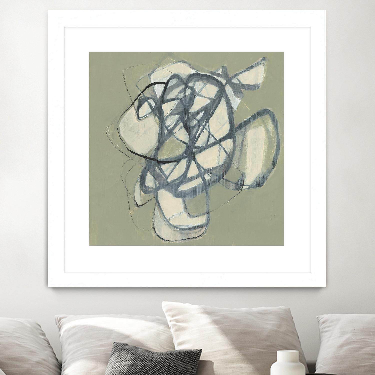 Interweb I by Jennifer Goldberger on GIANT ART - green abstract abstract