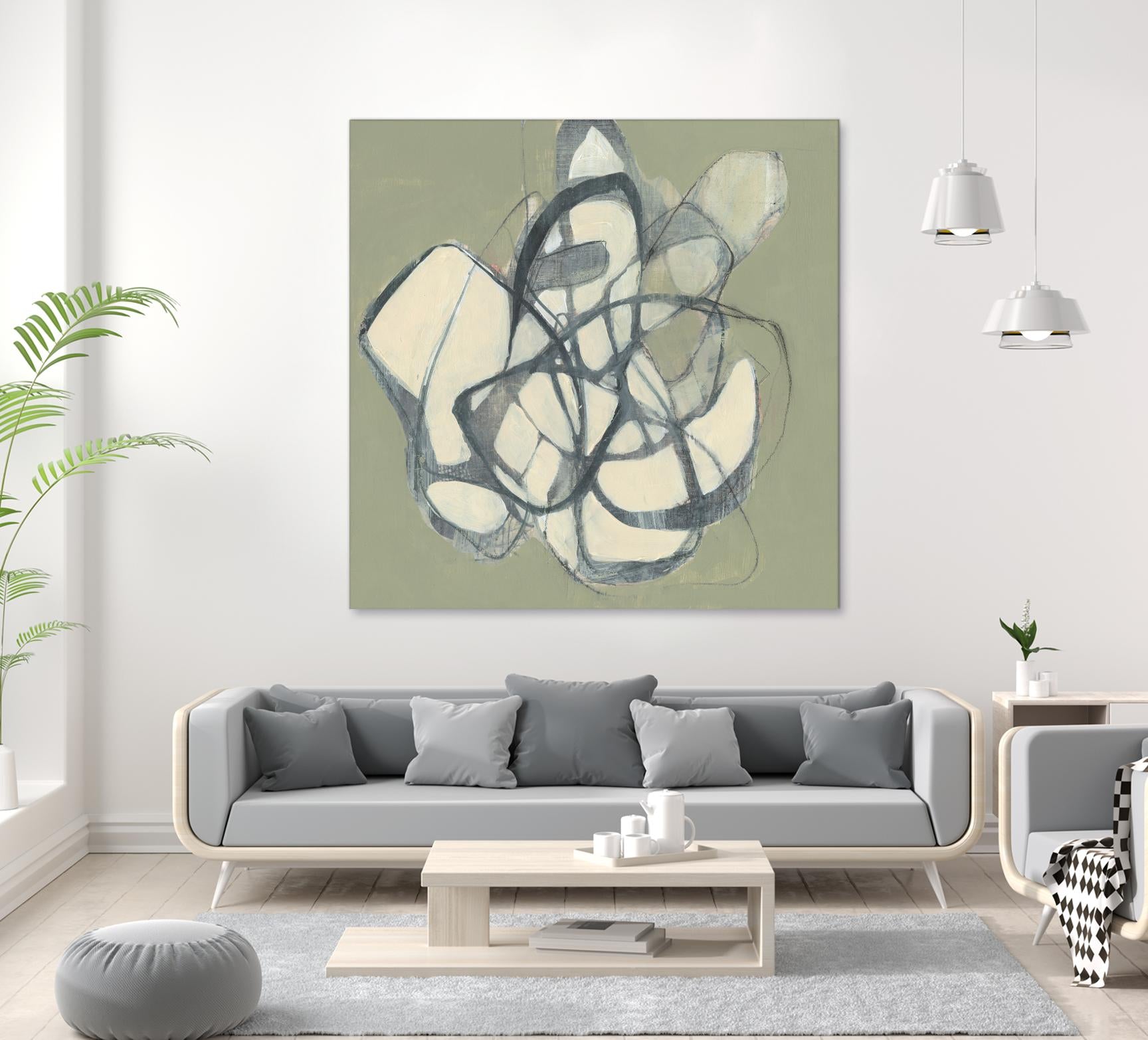 Interweb II by Jennifer Goldberger on GIANT ART - beige abstract abstract