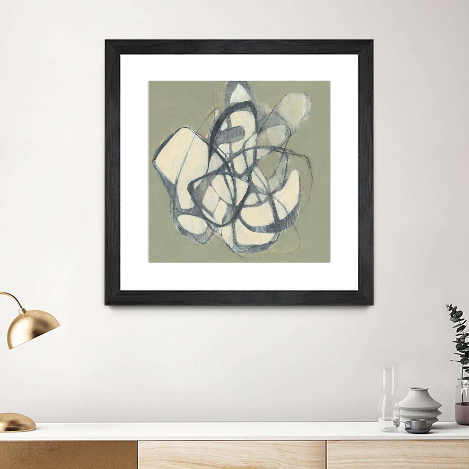 Interweb II by Jennifer Goldberger on GIANT ART - beige abstract abstract