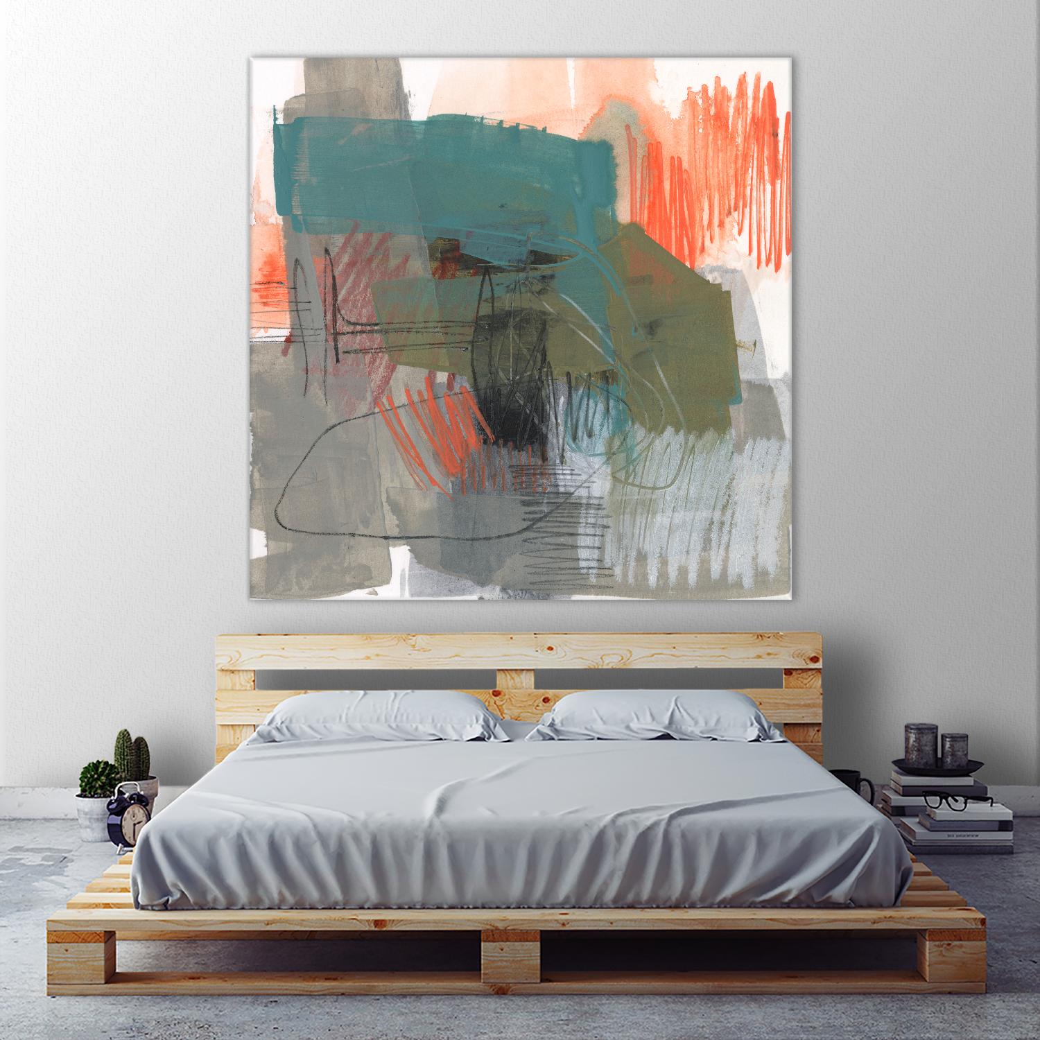 Central Fuse I by Jennifer Goldberger on GIANT ART - orange abstract abstract