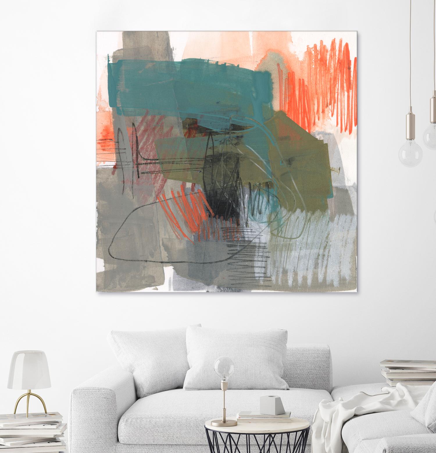 Central Fuse I by Jennifer Goldberger on GIANT ART - orange abstract abstract