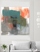 Central Fuse I by Jennifer Goldberger on GIANT ART - orange abstract abstract
