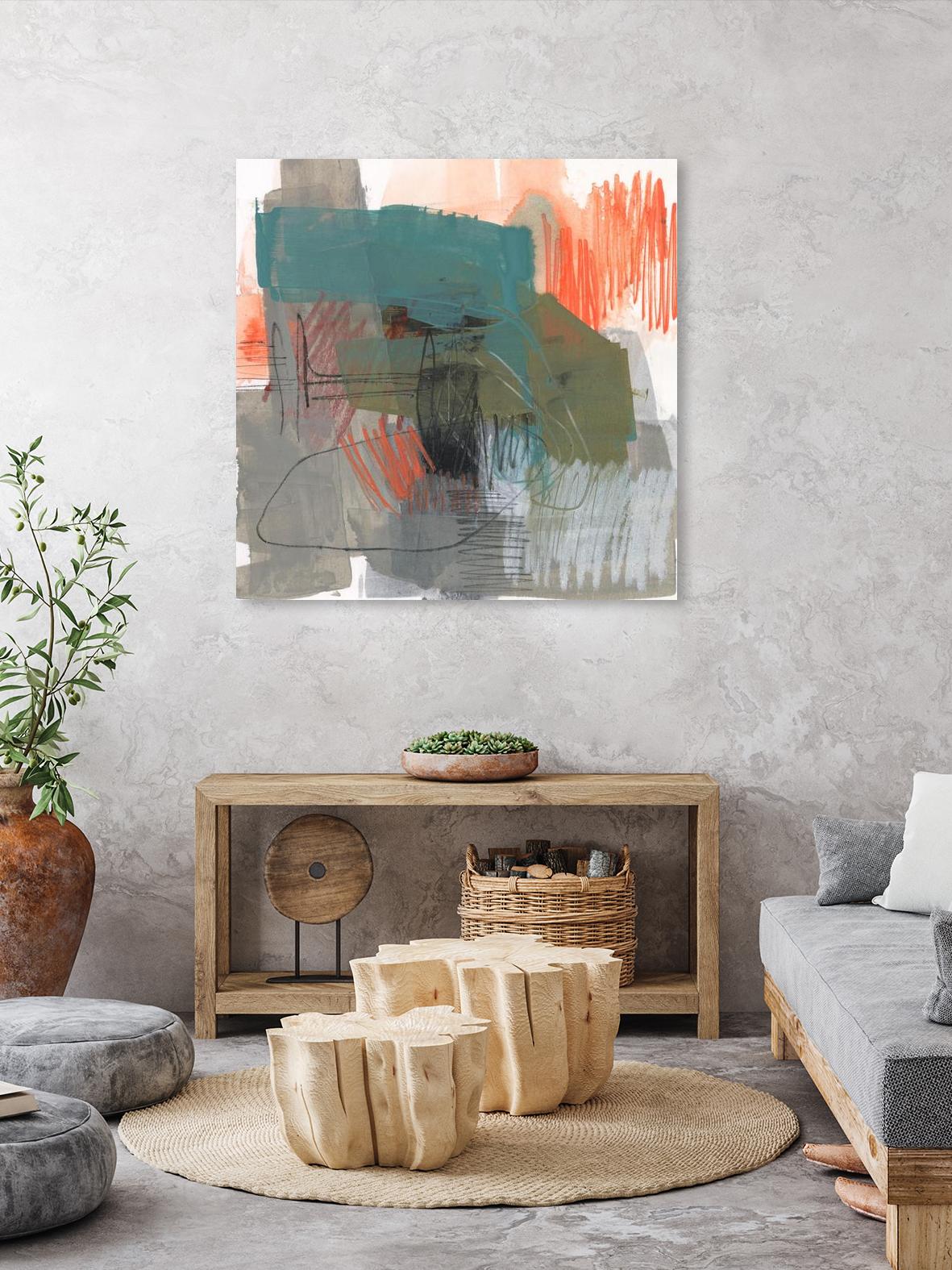 Central Fuse I by Jennifer Goldberger on GIANT ART - orange abstract abstract