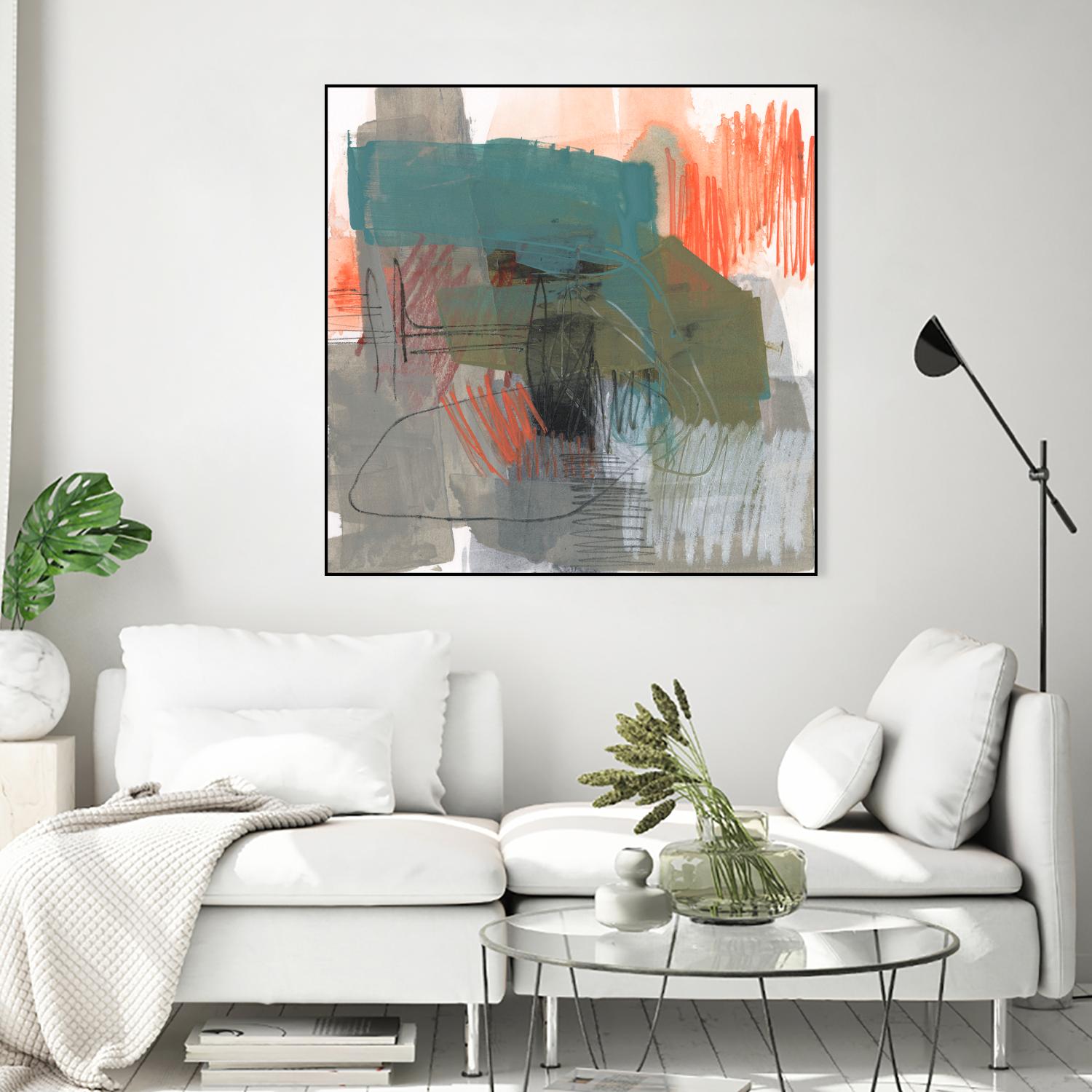Central Fuse I by Jennifer Goldberger on GIANT ART - orange abstract abstract