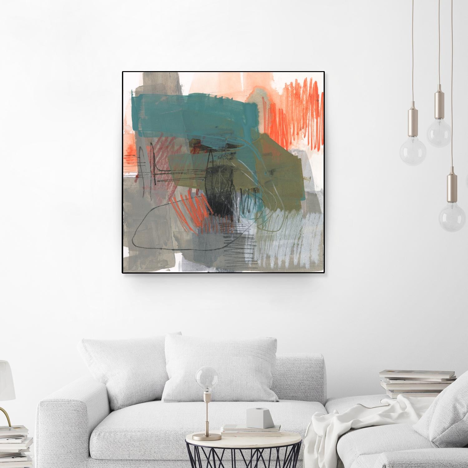 Central Fuse I by Jennifer Goldberger on GIANT ART - orange abstract abstract