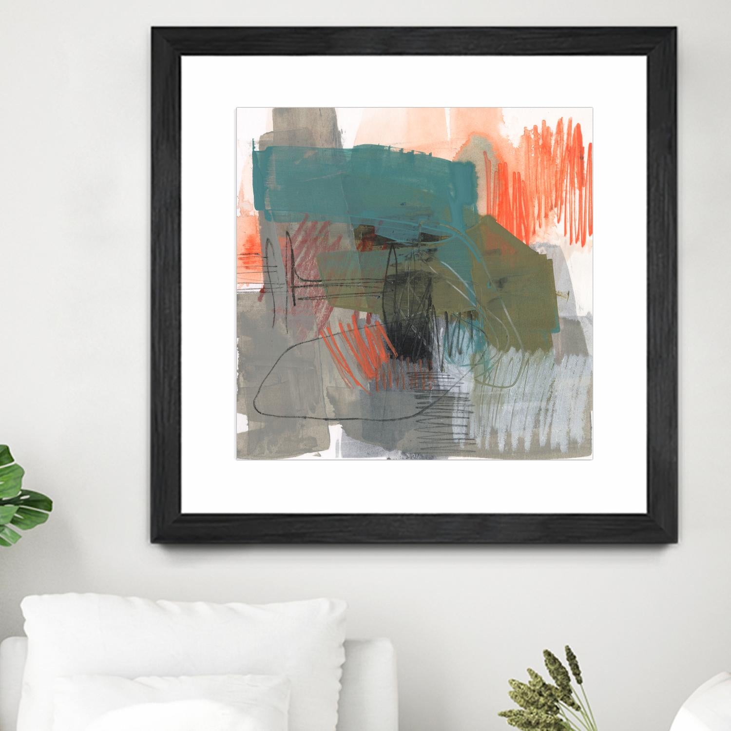 Central Fuse I by Jennifer Goldberger on GIANT ART - orange abstract abstract