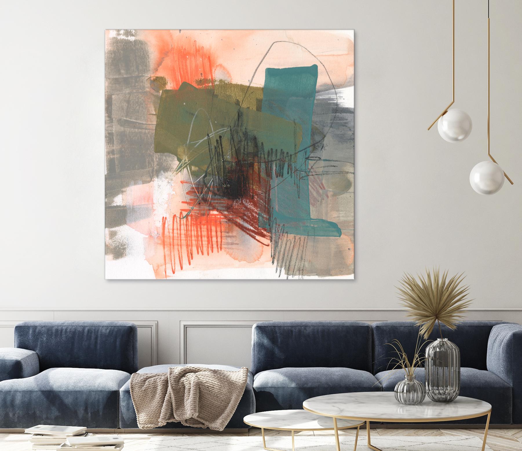 Central Fuse II by Jennifer Goldberger on GIANT ART - orange abstract abstract
