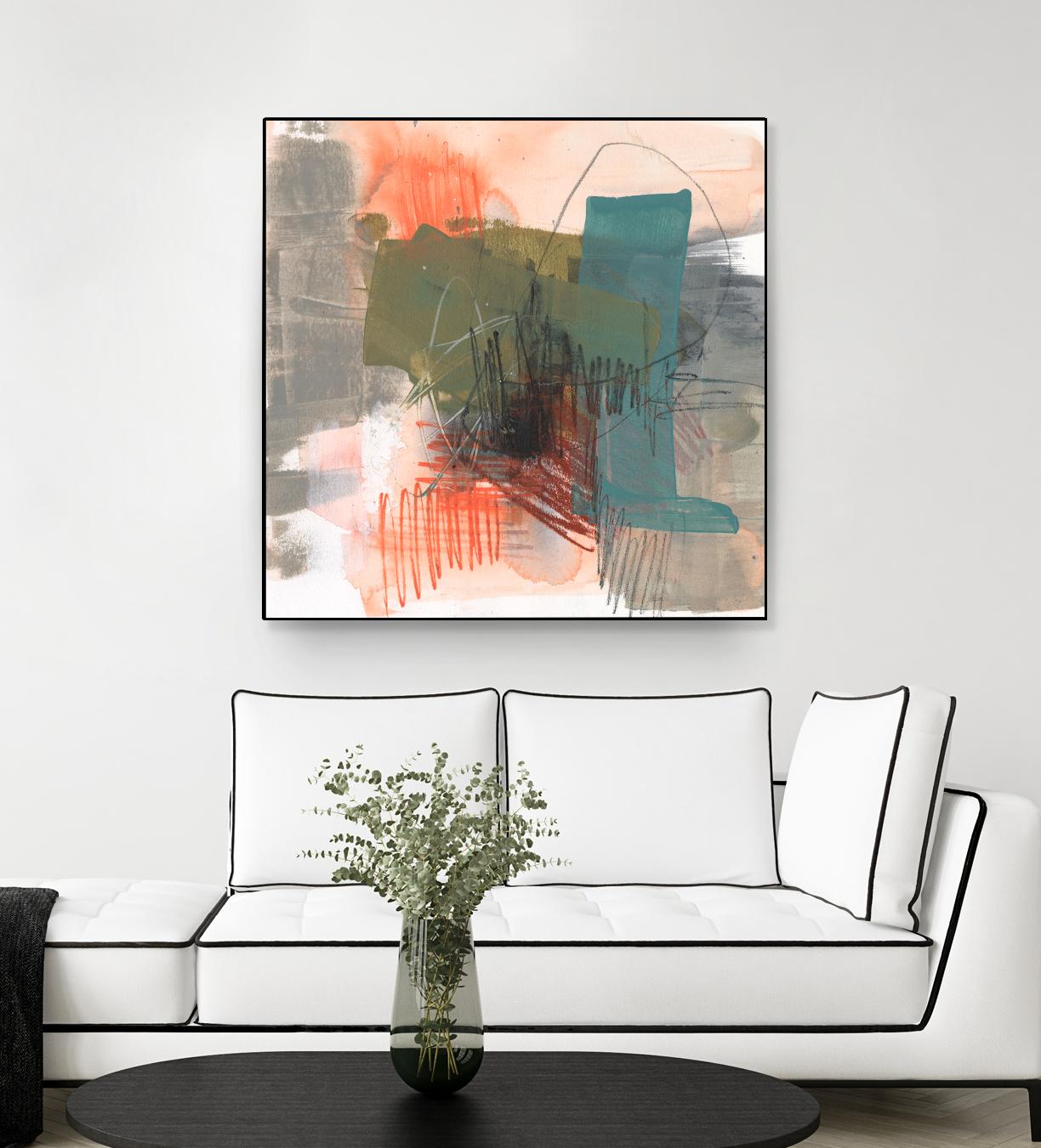 Central Fuse II by Jennifer Goldberger on GIANT ART - orange abstract abstract