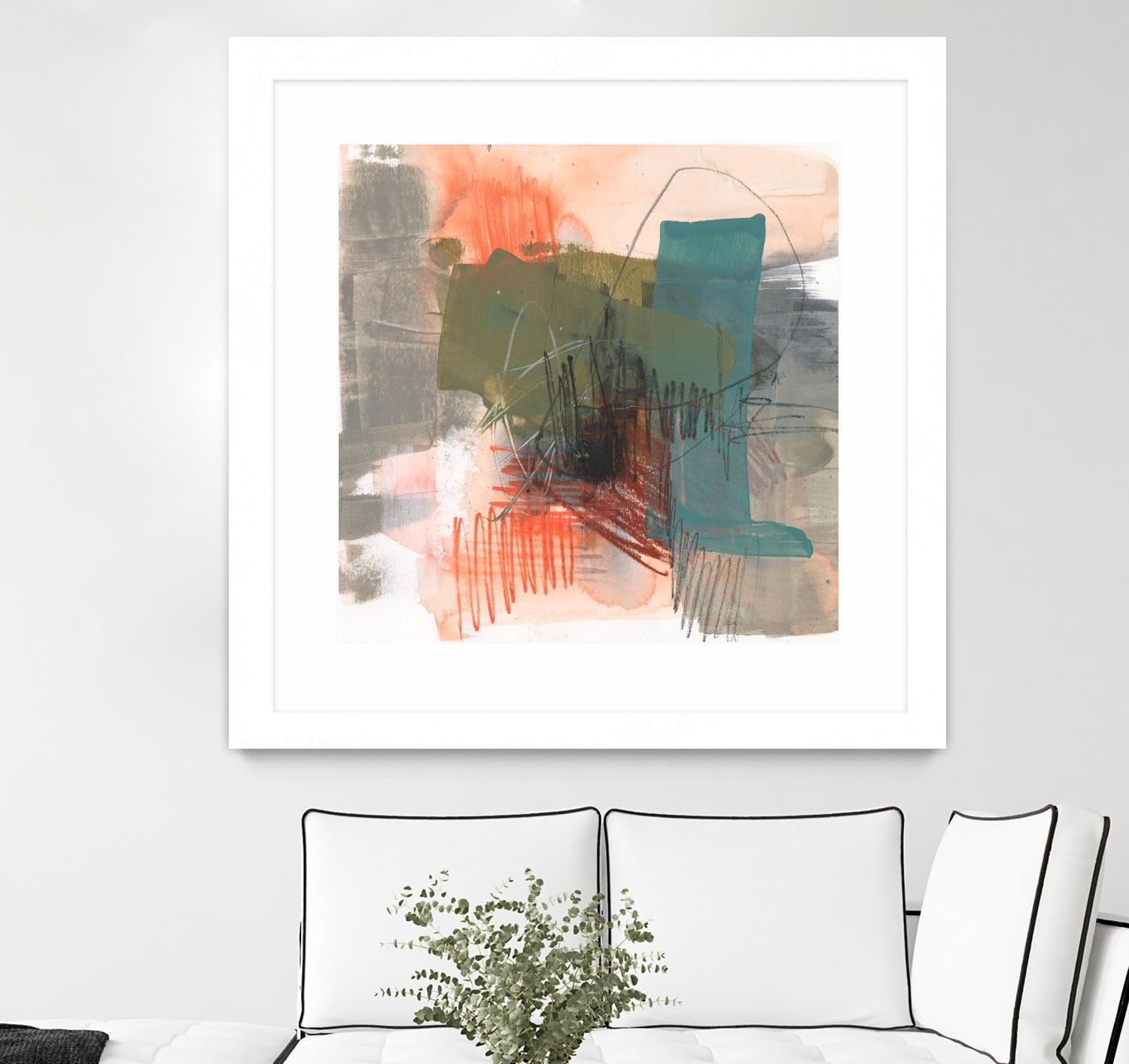 Central Fuse II by Jennifer Goldberger on GIANT ART - orange abstract abstract