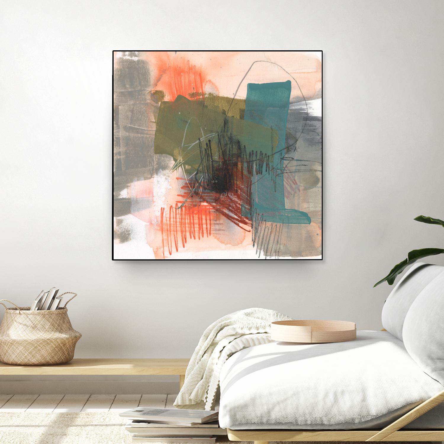 Central Fuse II by Jennifer Goldberger on GIANT ART - orange abstract abstract