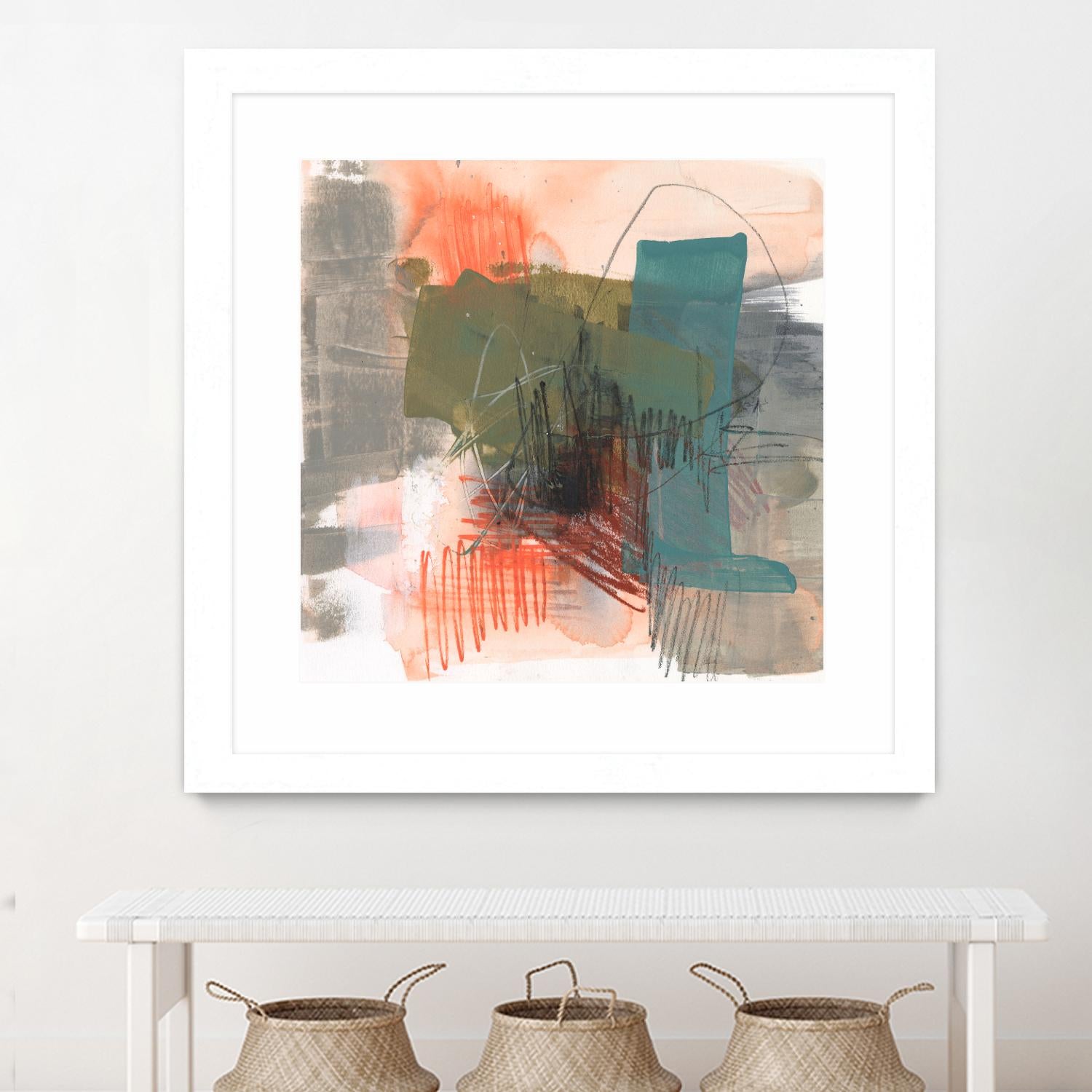 Central Fuse II by Jennifer Goldberger on GIANT ART - orange abstract abstract