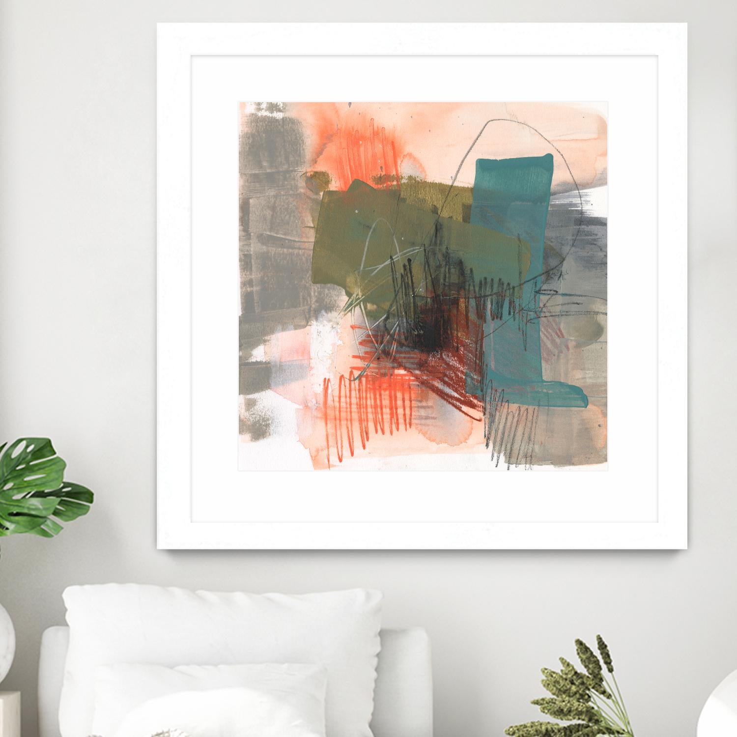 Central Fuse II by Jennifer Goldberger on GIANT ART - orange abstract abstract