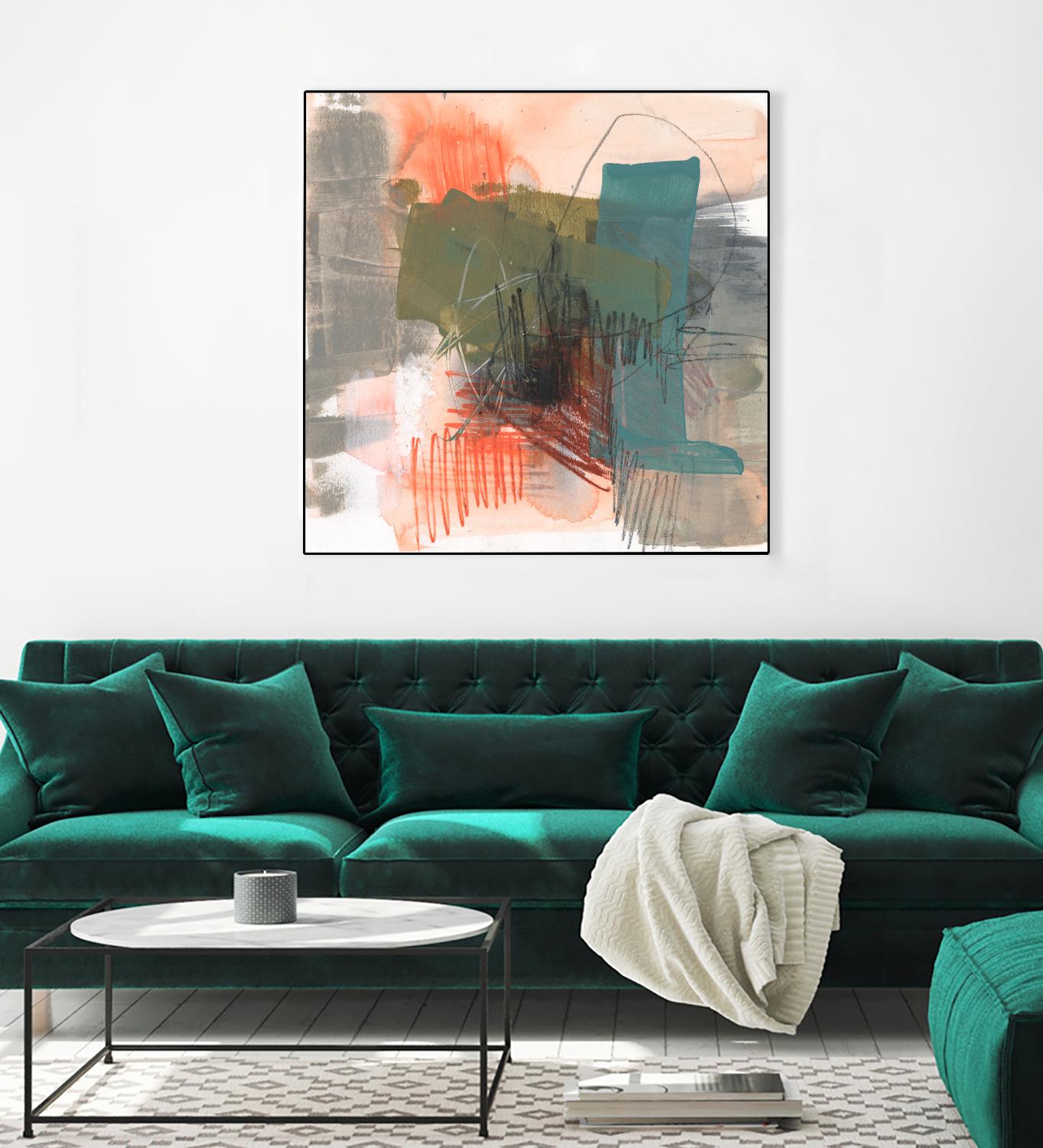 Central Fuse II by Jennifer Goldberger on GIANT ART - orange abstract abstract