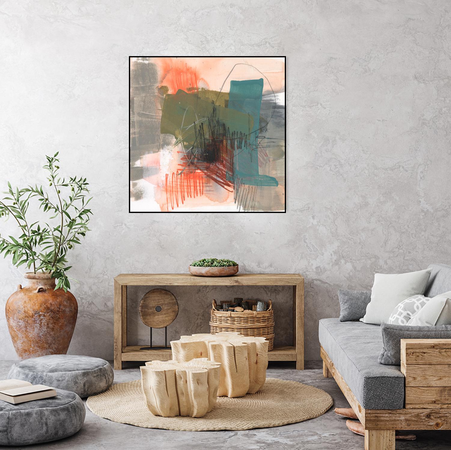 Central Fuse II by Jennifer Goldberger on GIANT ART - orange abstract abstract