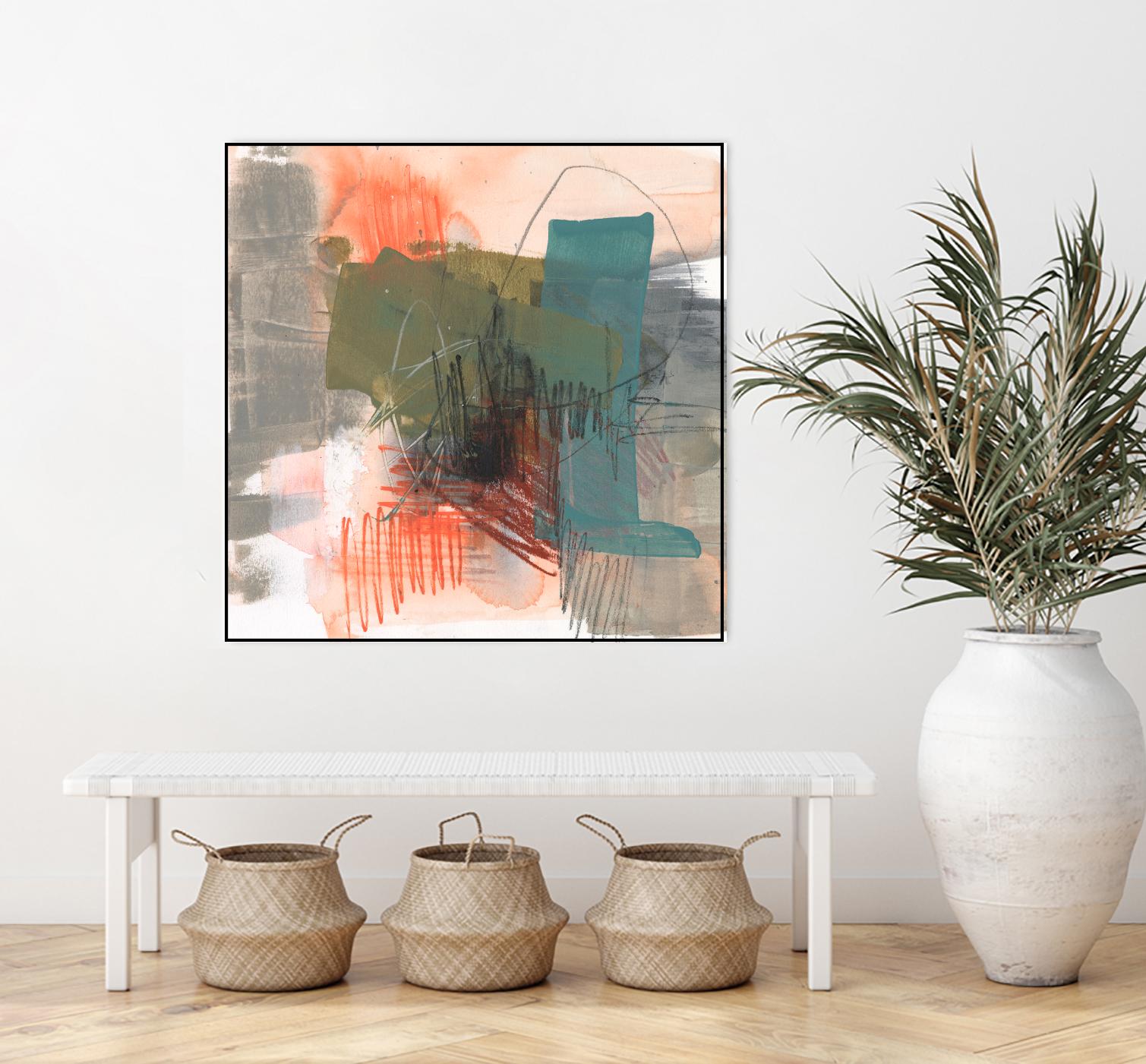 Central Fuse II by Jennifer Goldberger on GIANT ART - orange abstract abstract
