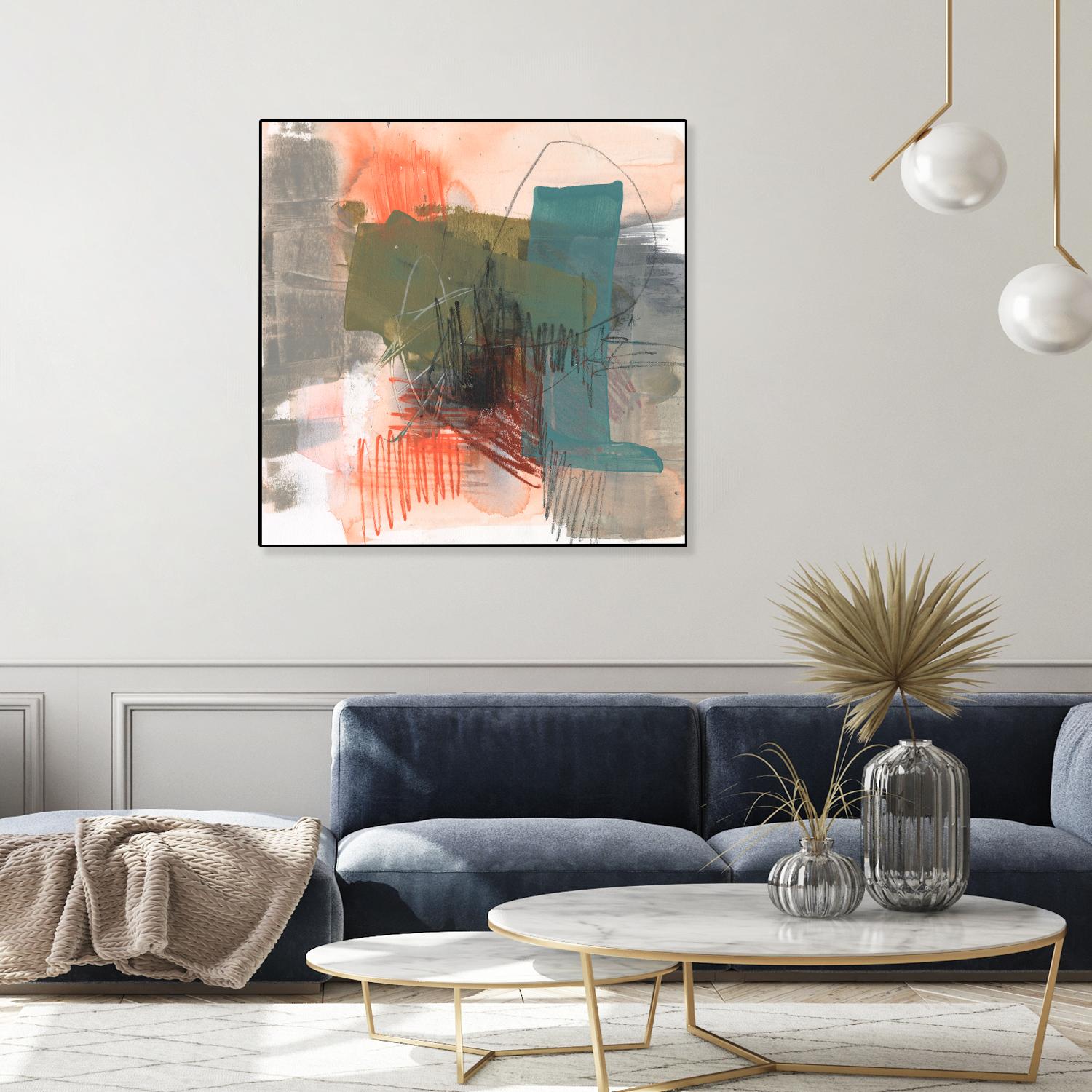 Central Fuse II by Jennifer Goldberger on GIANT ART - orange abstract abstract
