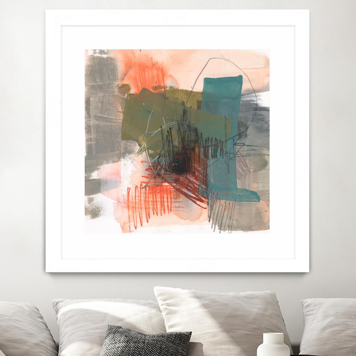 Central Fuse II by Jennifer Goldberger on GIANT ART - orange abstract abstract
