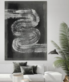 Grey Linear Path I by Jennifer Goldberger on GIANT ART - black abstract abstract