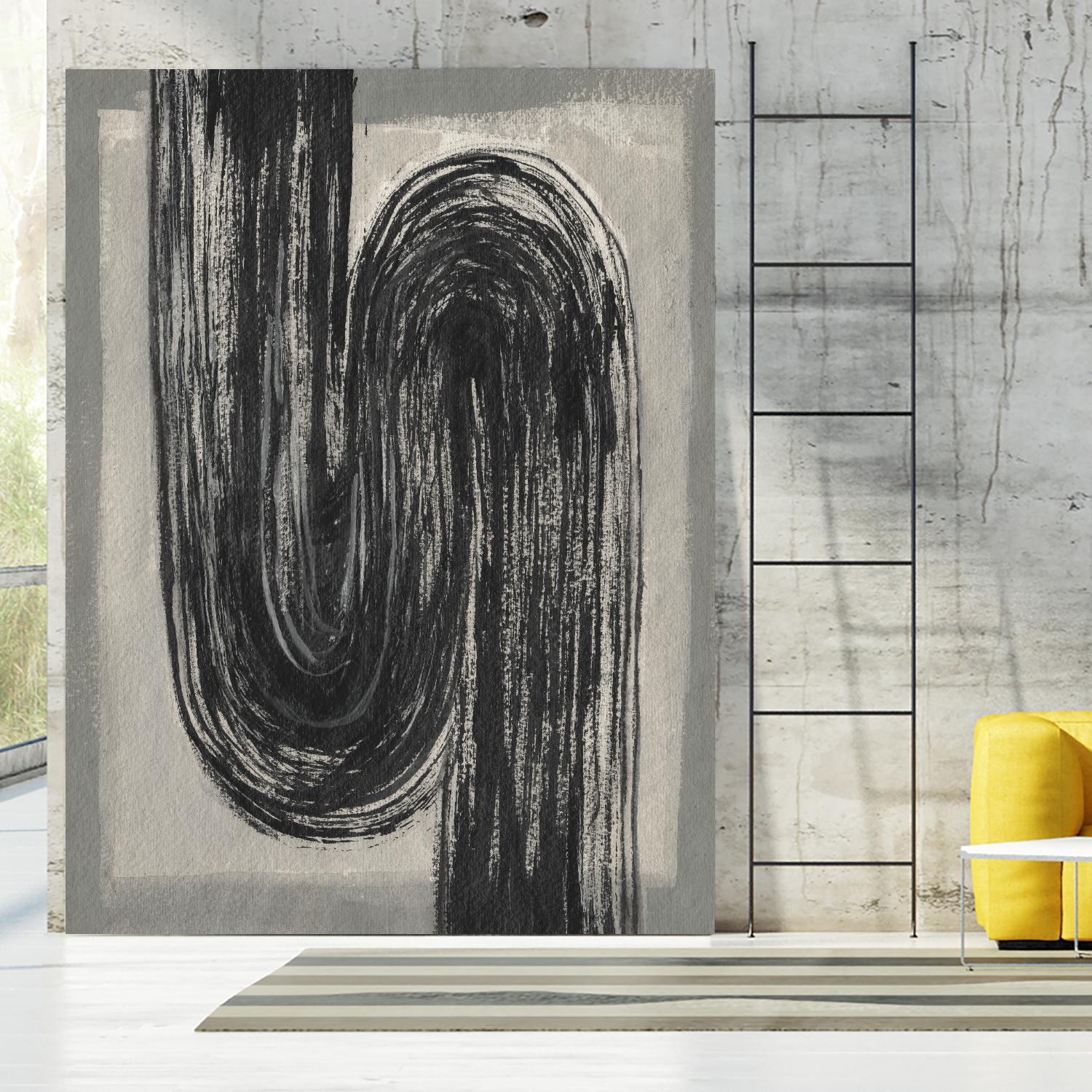 Grey Linear Path II by Jennifer Goldberger on GIANT ART - beige abstract abstract