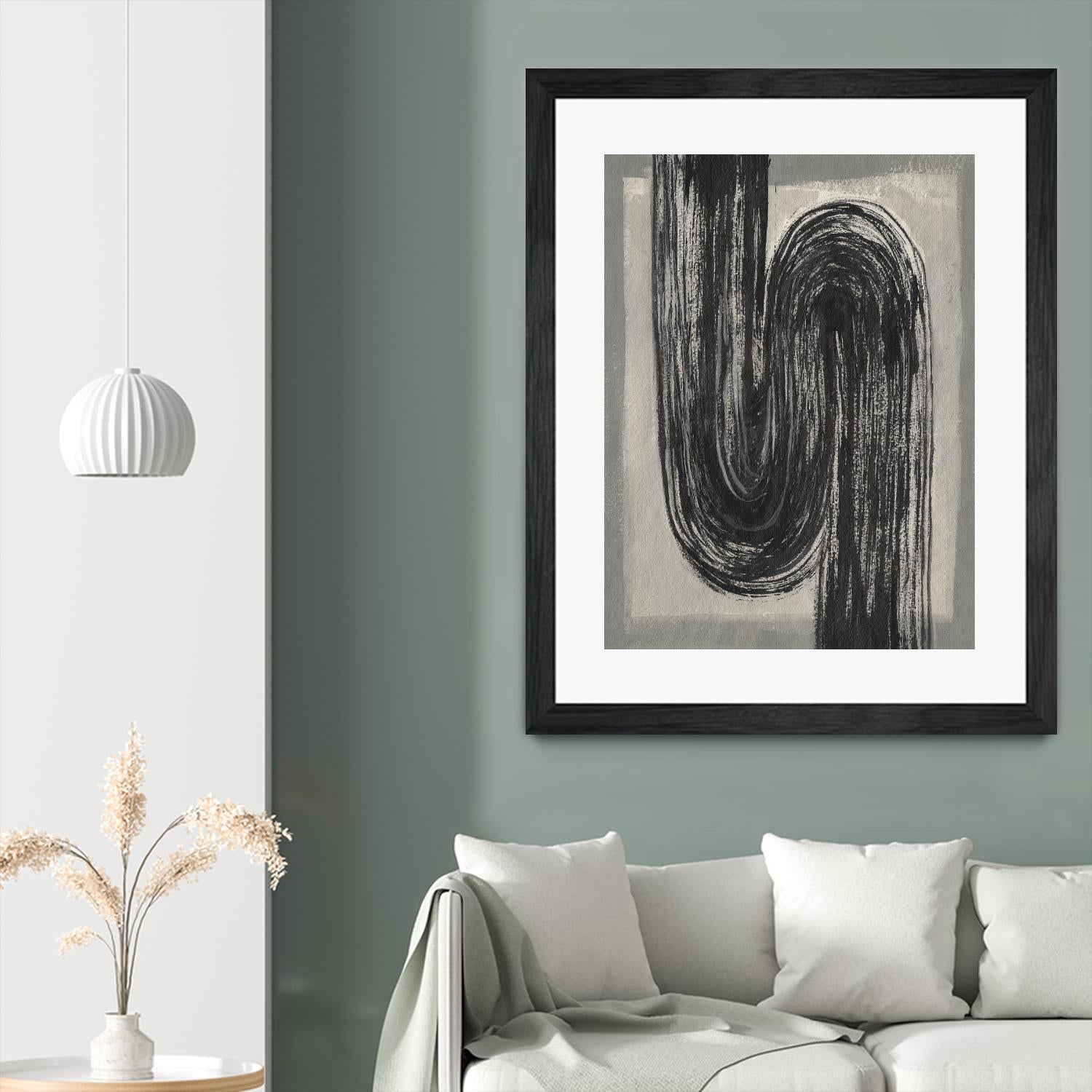 Grey Linear Path II by Jennifer Goldberger on GIANT ART - beige abstract abstract