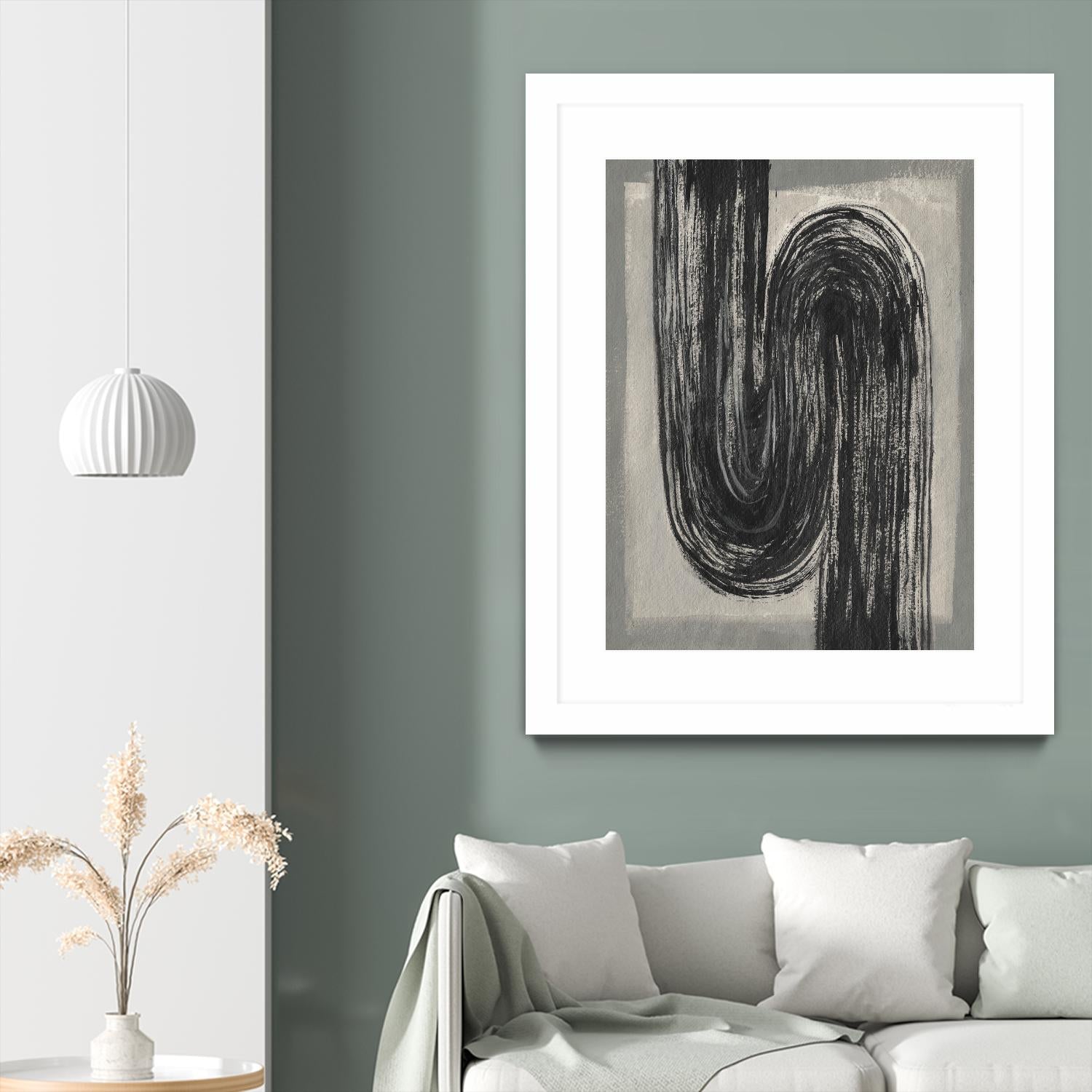 Grey Linear Path II by Jennifer Goldberger on GIANT ART - beige abstract abstract