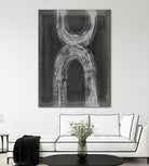 Grey Linear Path IV by Jennifer Goldberger on GIANT ART - white abstract