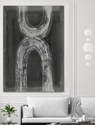 Grey Linear Path IV by Jennifer Goldberger on GIANT ART - white abstract