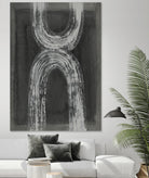 Grey Linear Path IV by Jennifer Goldberger on GIANT ART - white abstract