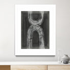 Grey Linear Path IV by Jennifer Goldberger on GIANT ART - white abstract