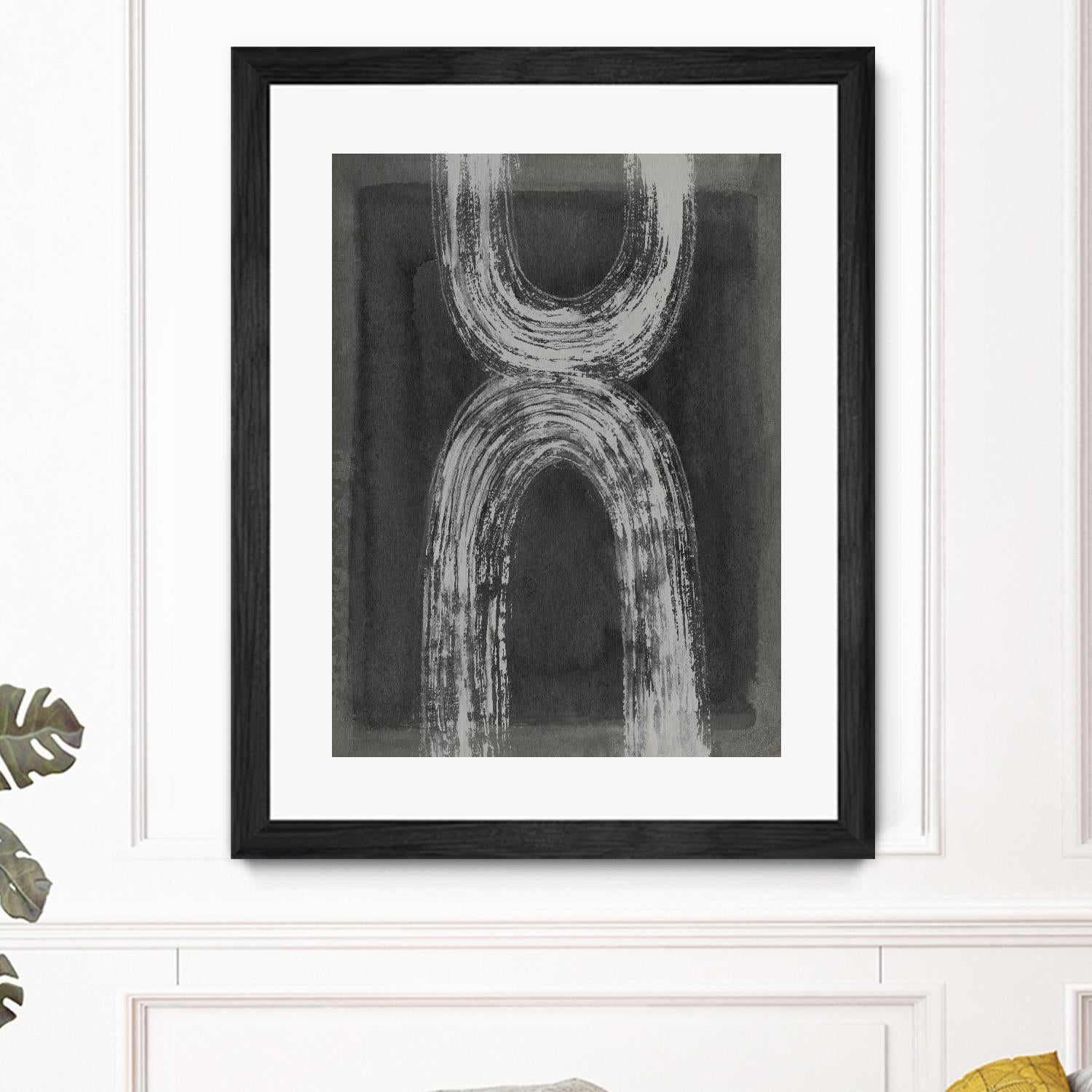 Grey Linear Path IV by Jennifer Goldberger on GIANT ART - white abstract