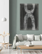 Grey Linear Path IV by Jennifer Goldberger on GIANT ART - white abstract