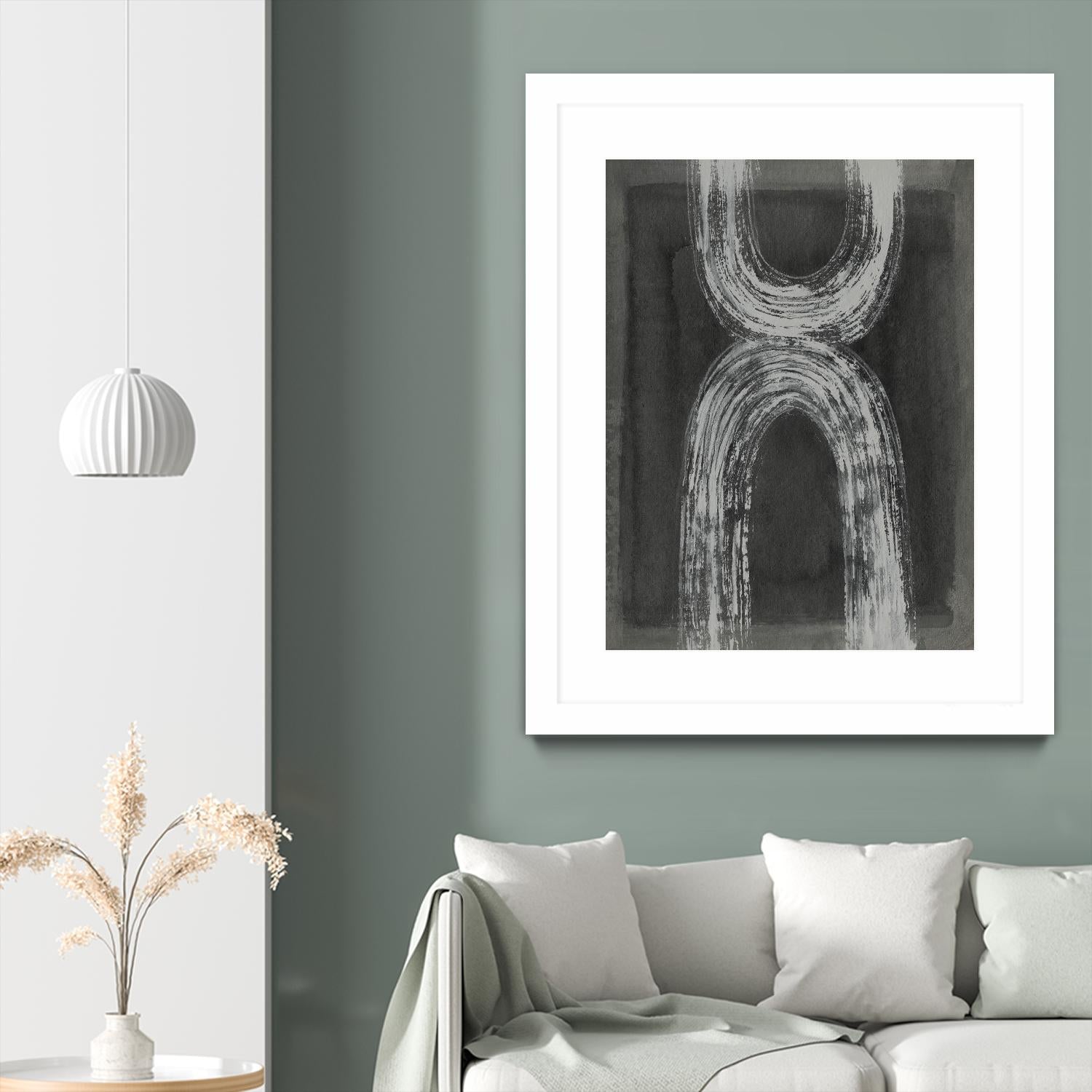 Grey Linear Path IV by Jennifer Goldberger on GIANT ART - white abstract