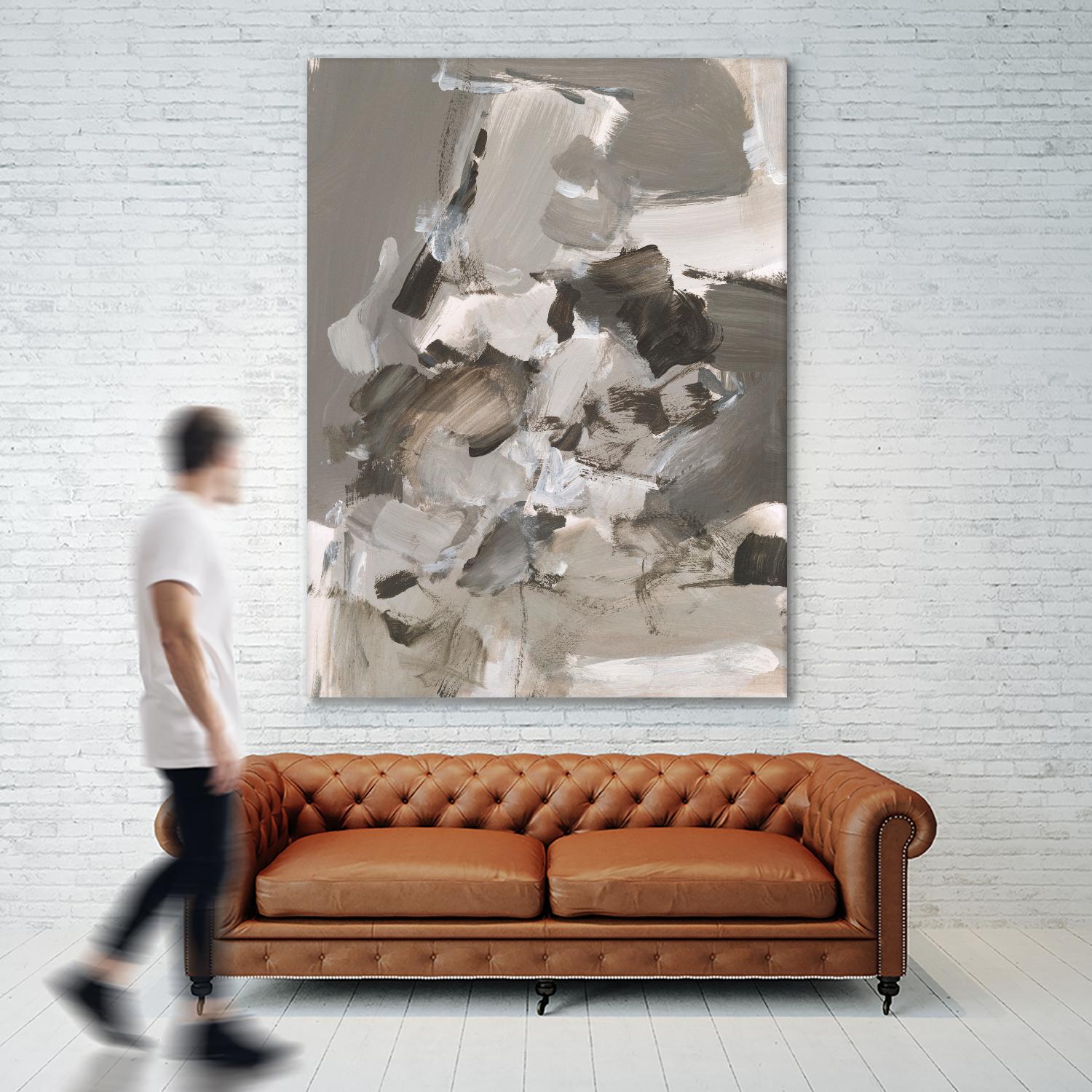 Math Problem I by Christina Long on GIANT ART - beige abstract abstract