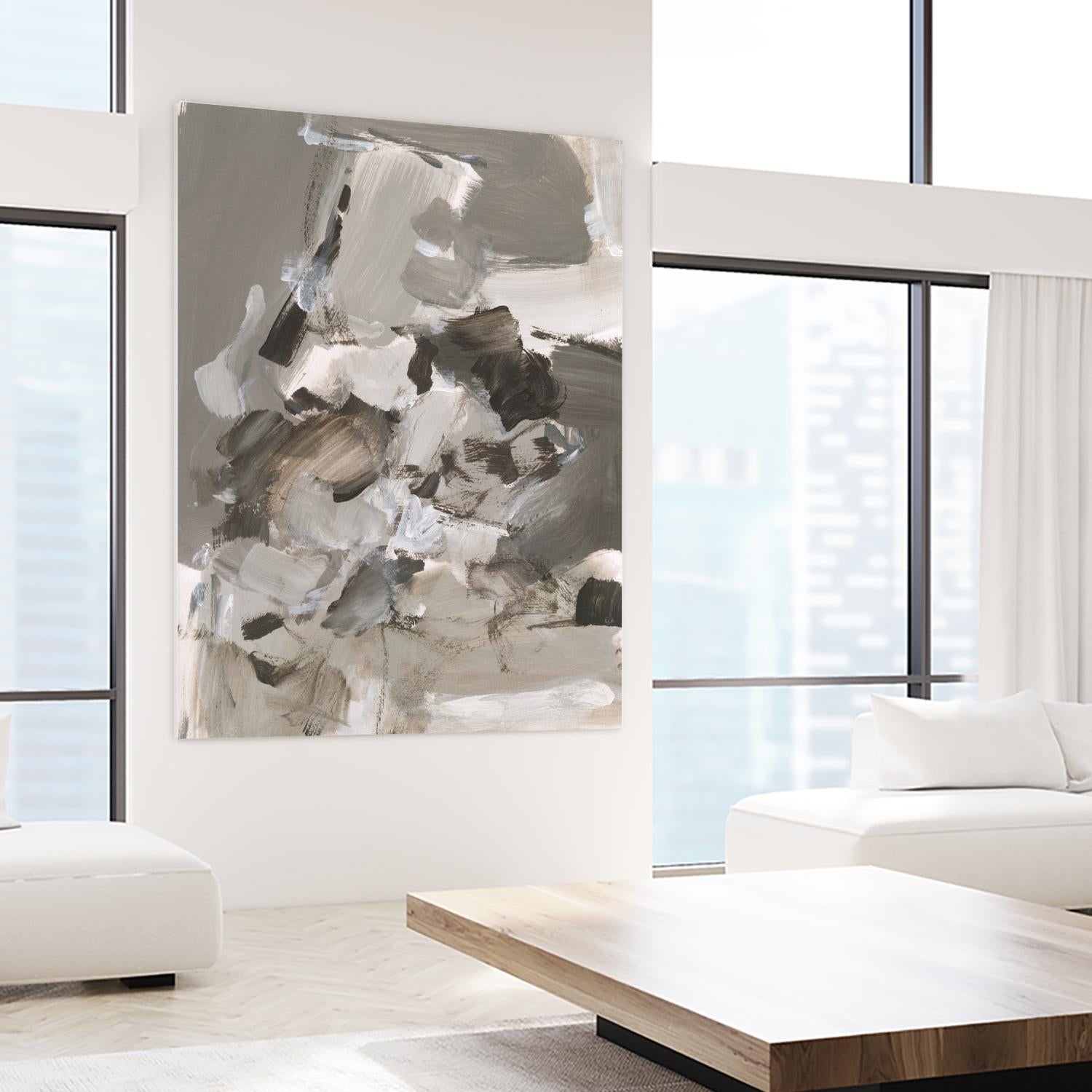 Math Problem I by Christina Long on GIANT ART - beige abstract abstract