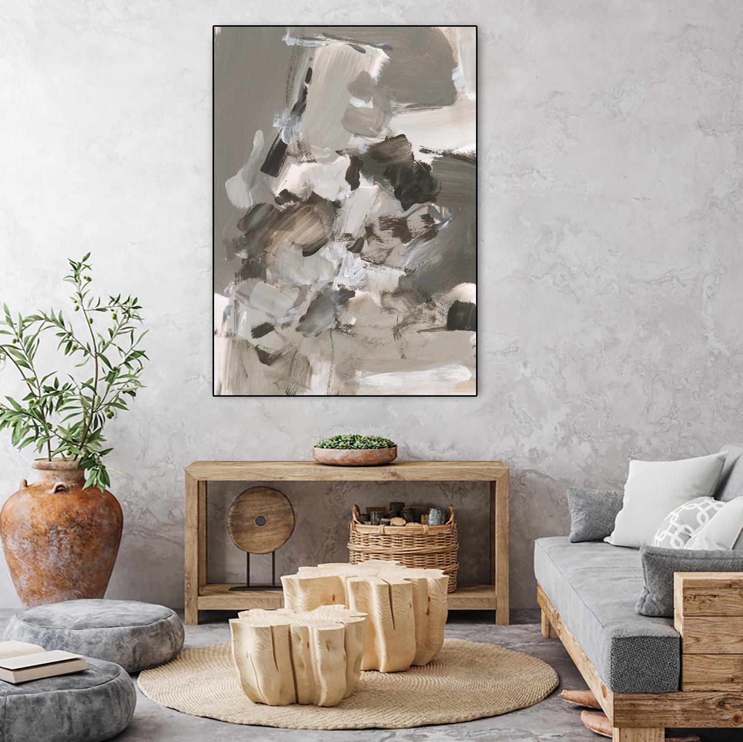 Math Problem I by Christina Long on GIANT ART - beige abstract abstract