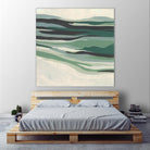 Green Mesa I by June Vess on GIANT ART - beige abstract abstract