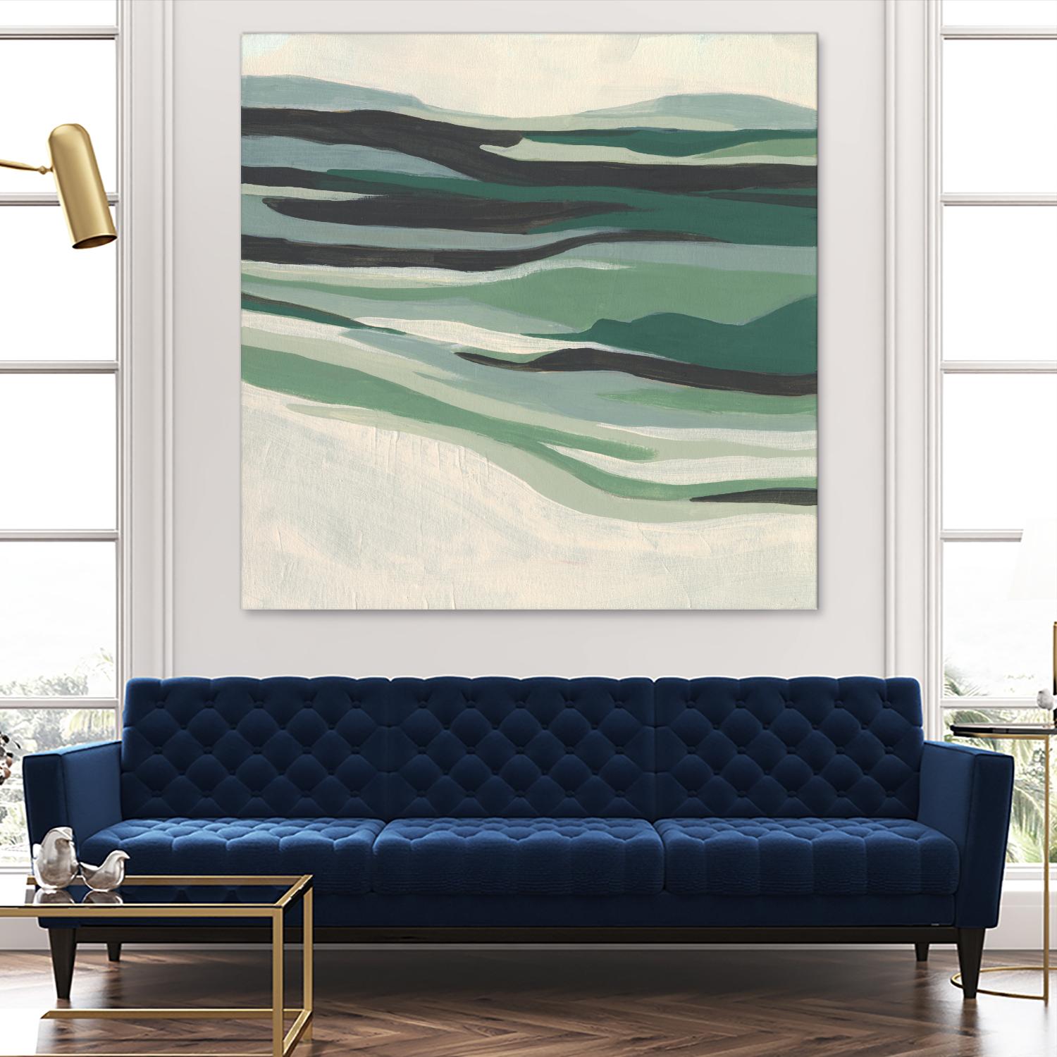 Green Mesa I by June Vess on GIANT ART - beige abstract abstract