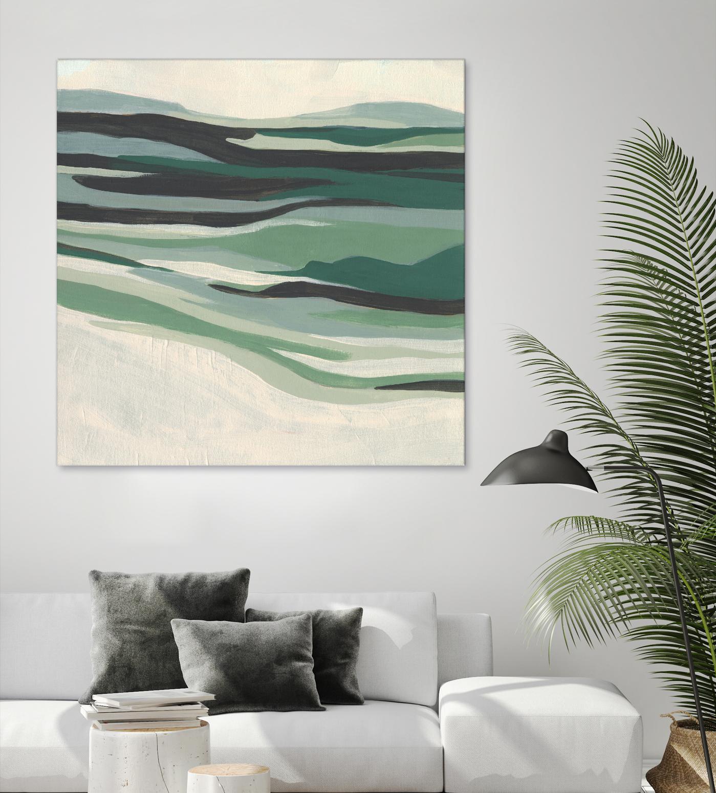 Green Mesa I by June Vess on GIANT ART - beige abstract abstract