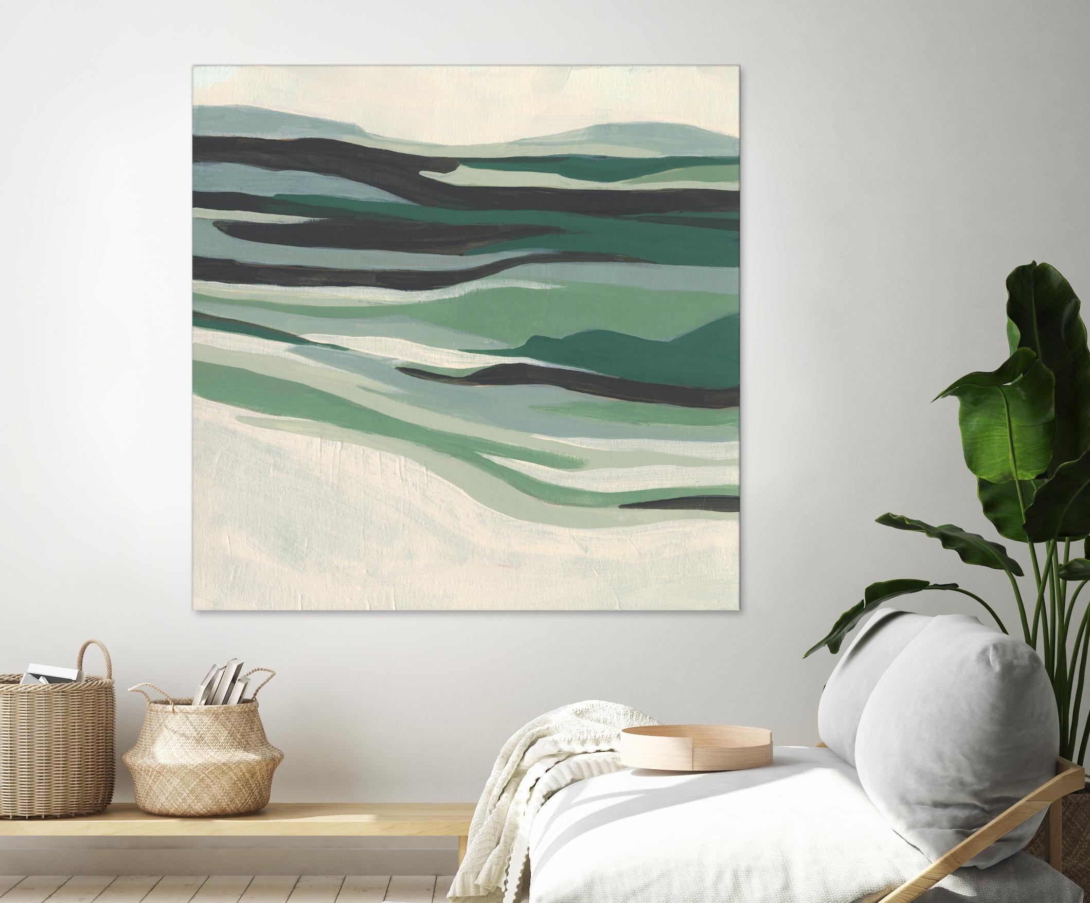 Green Mesa I by June Vess on GIANT ART - beige abstract abstract